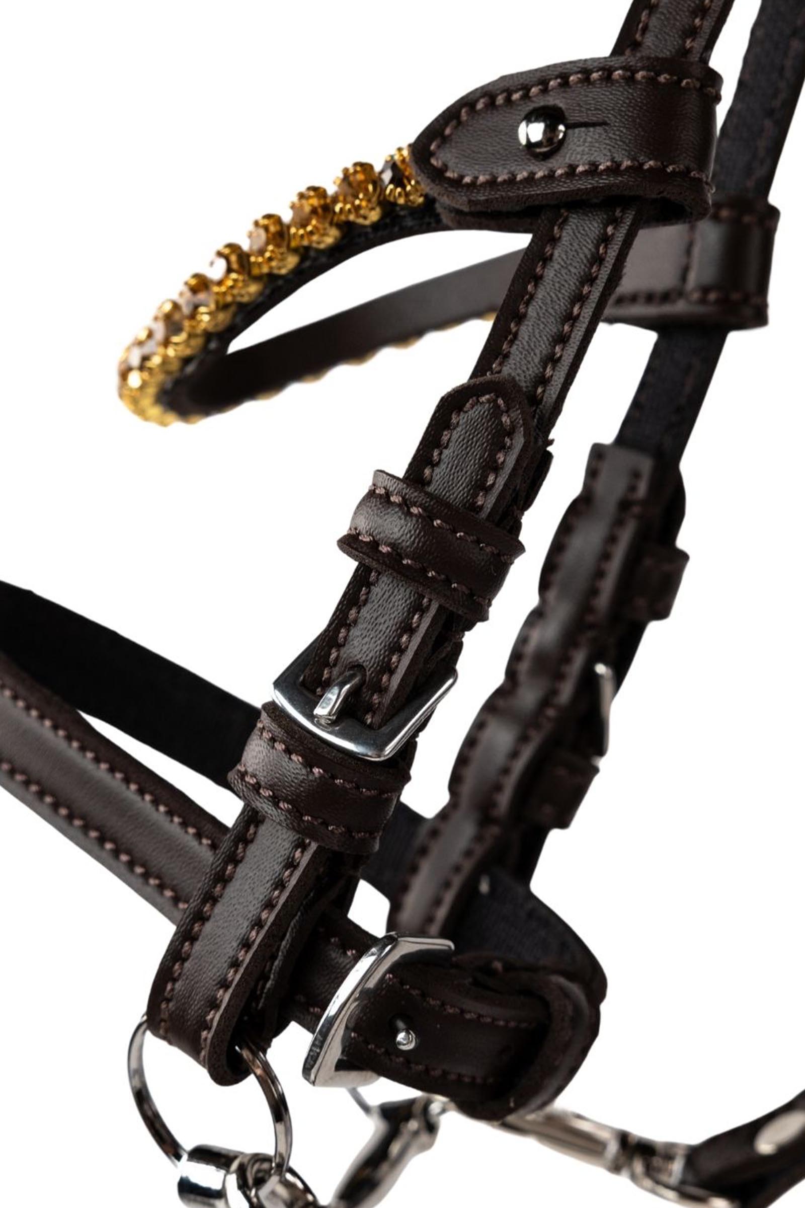 My Hobby Horse leren hoofdstel met stenen