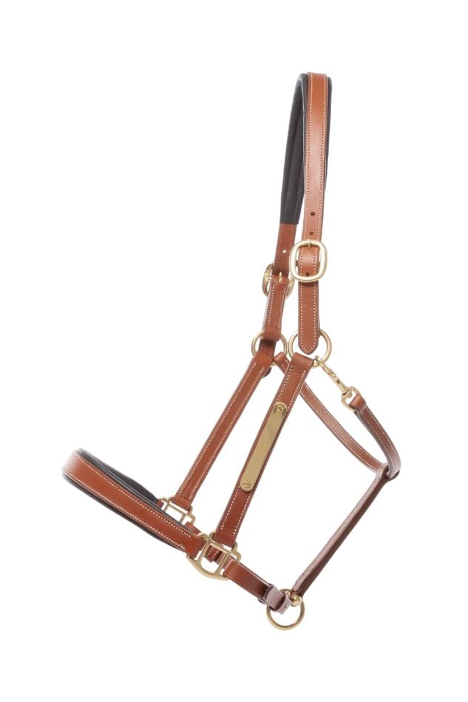 Cognac/Brass Kavalkade Bennet leren halster