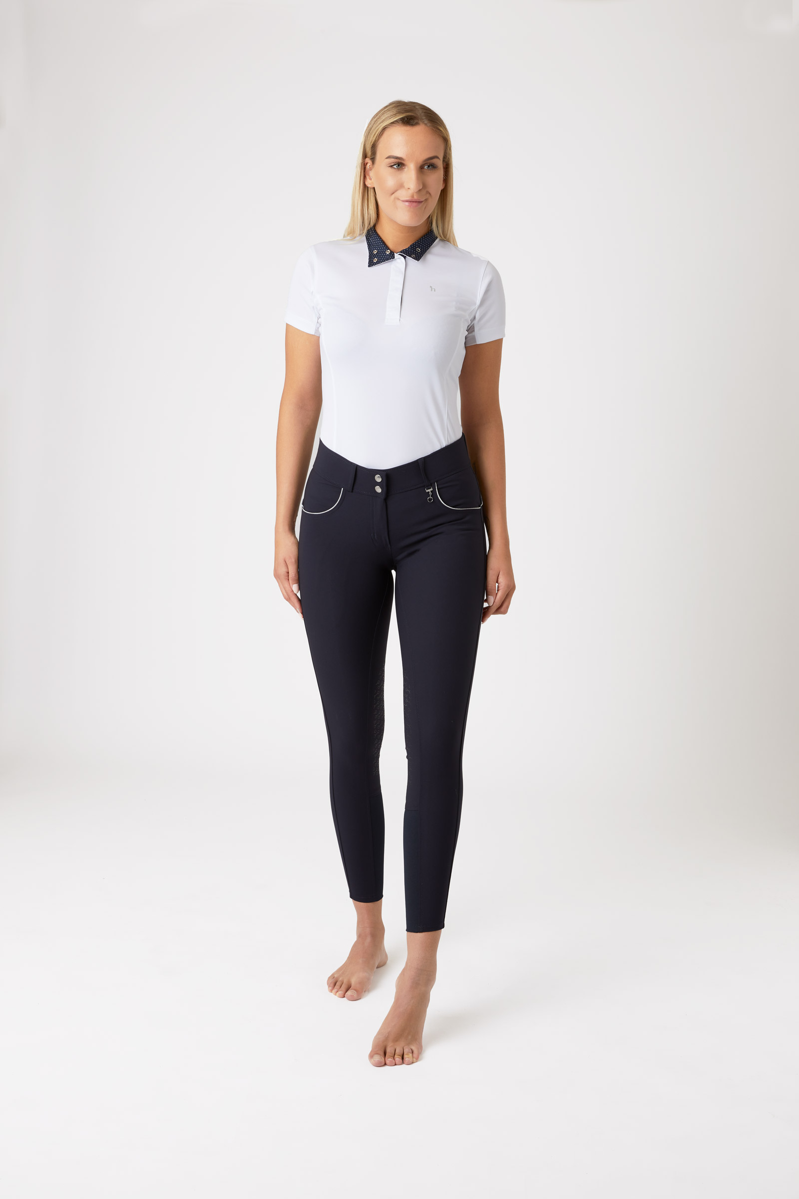 Hoge Aubrey High Waist Rijbroek met Siliconen Kniestuk, dames