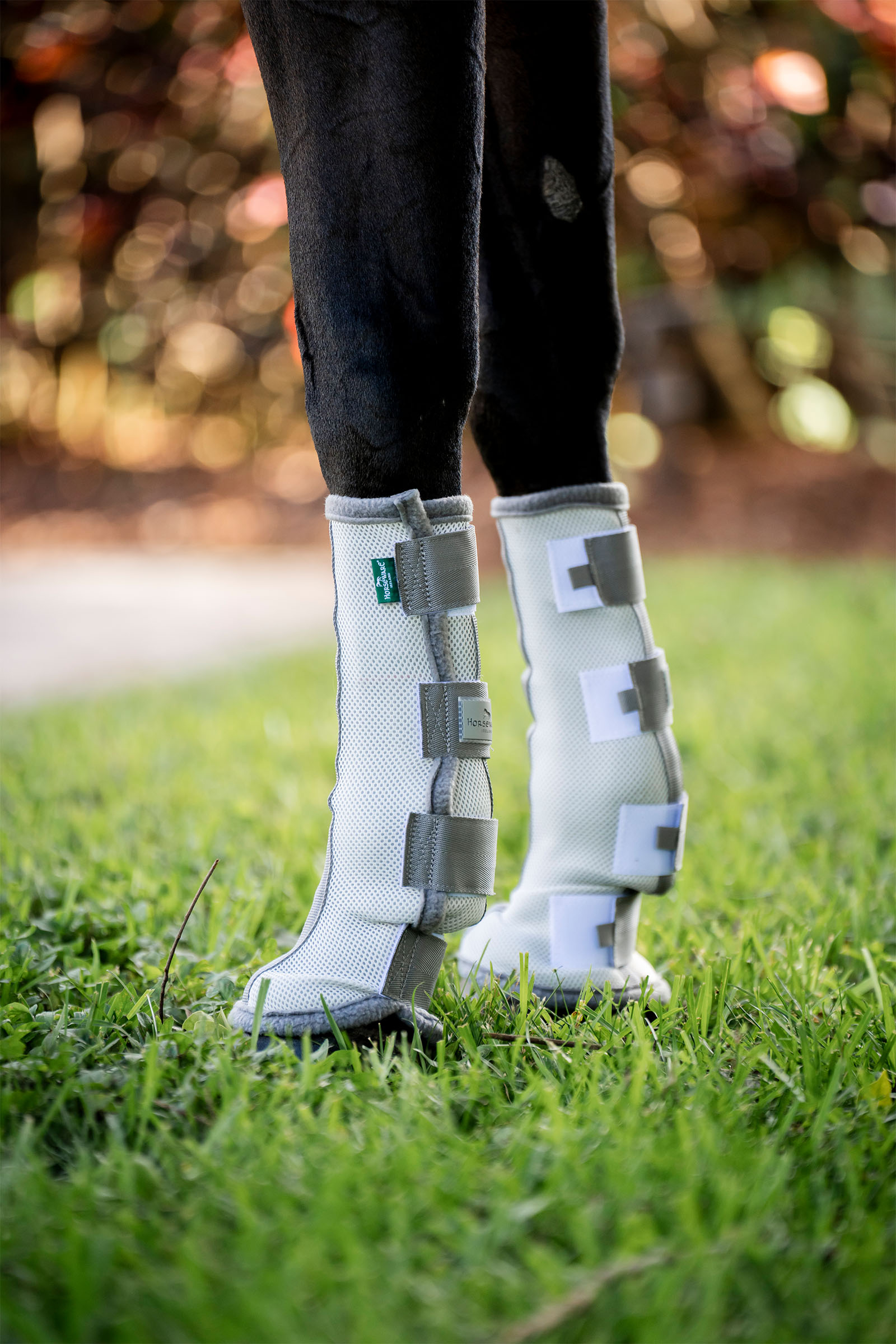 Silver/Titanium Grey & Silver Horseware Fly Boots - set van 2