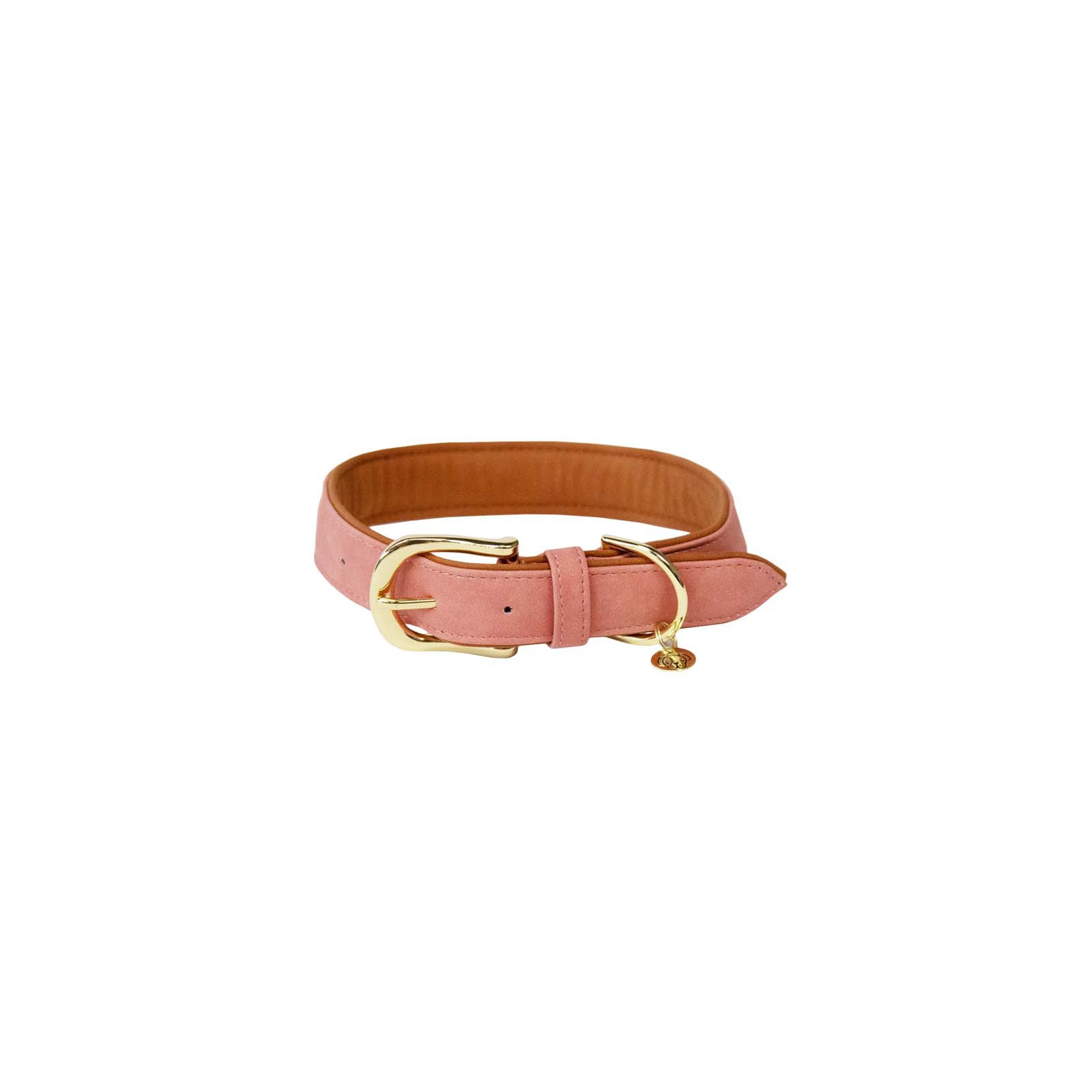 Pink/ Brown Kentucky Dogwear Hondenhalsband vegan leer