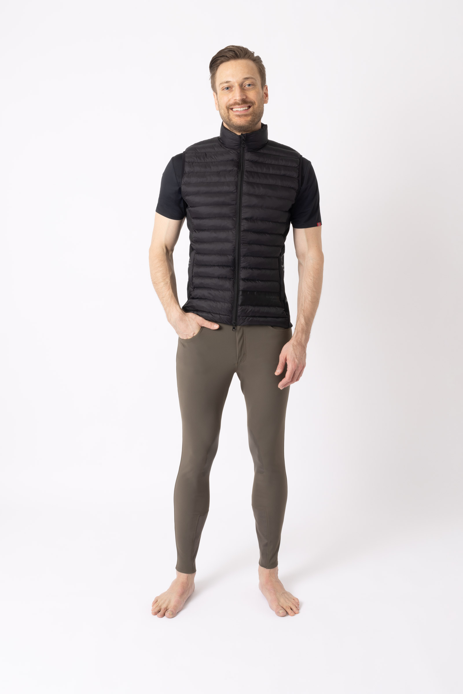 B Vertigo Simon ultralichte gewatteerde bodywarmer, heren
