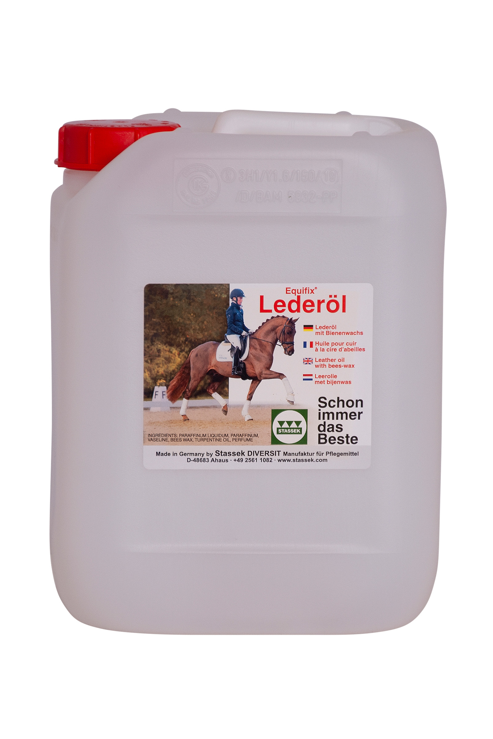 Stassek Equifix Lederolie met Bijenwas, 5 liter