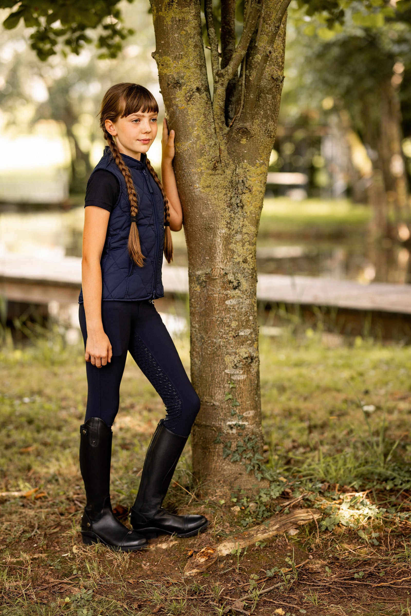 Horze Amber Lichtgewicht Gevoerde Club Bodywarmer, kinderen