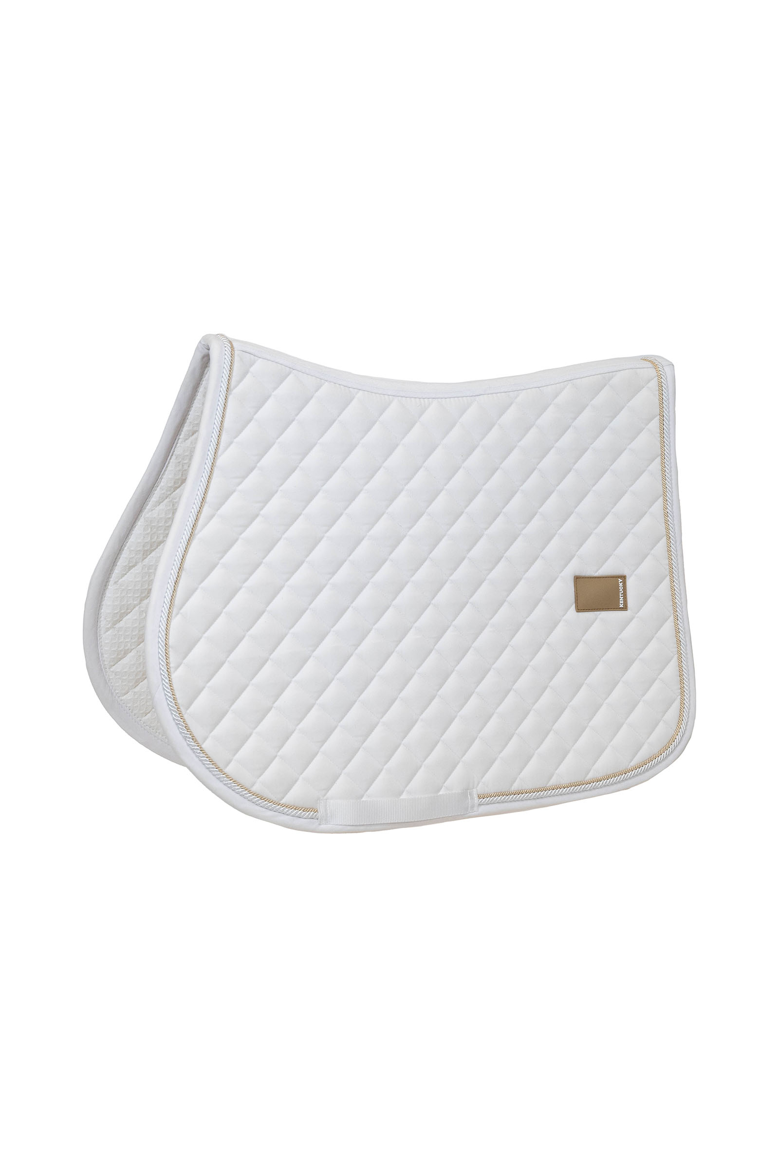 white Kentucky Horsewear Zadeldoek Diamond met rand