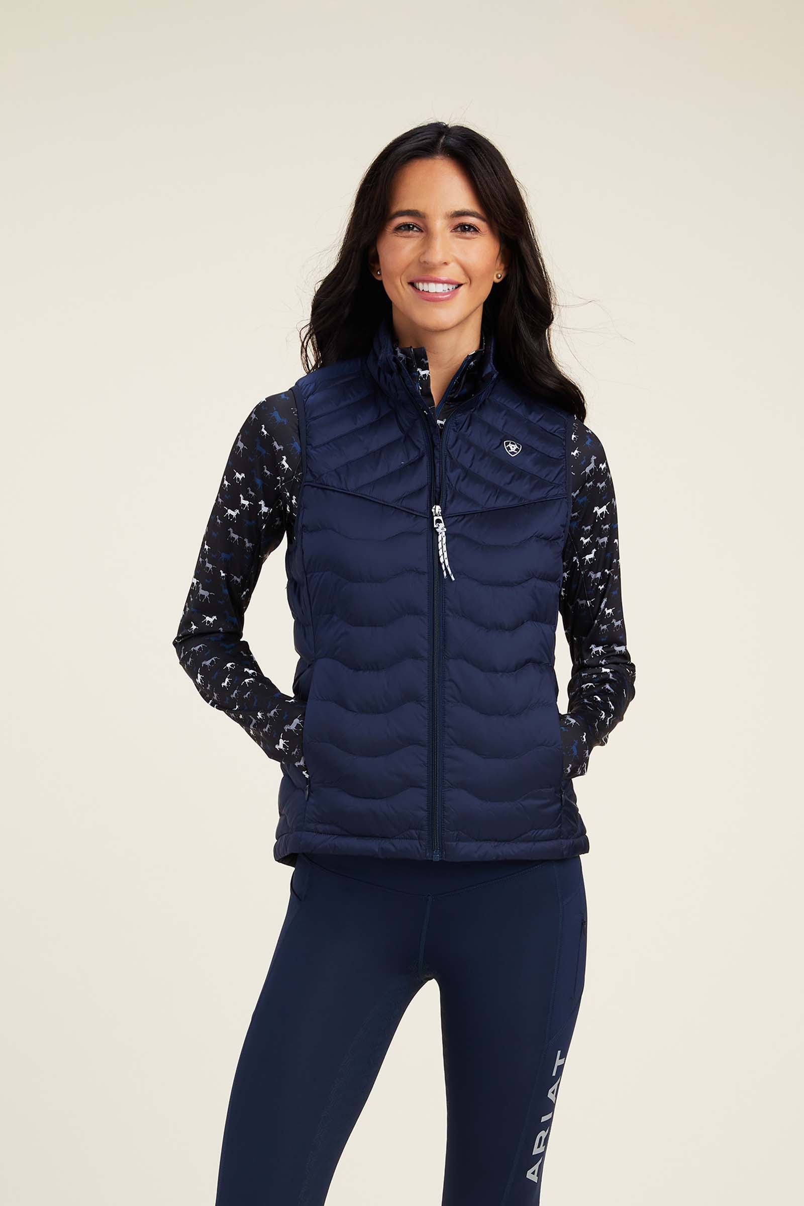Blue Ariat Ideal Down dames bodywarmer