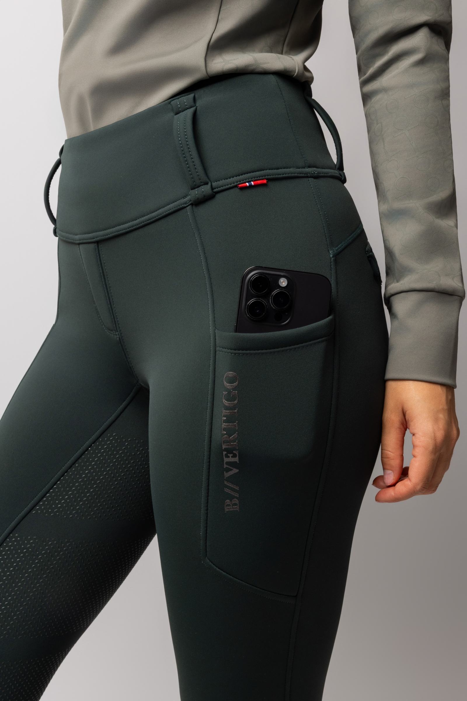 B Vertigo Chiara compressie thermo rijbroek voor dames met full grip