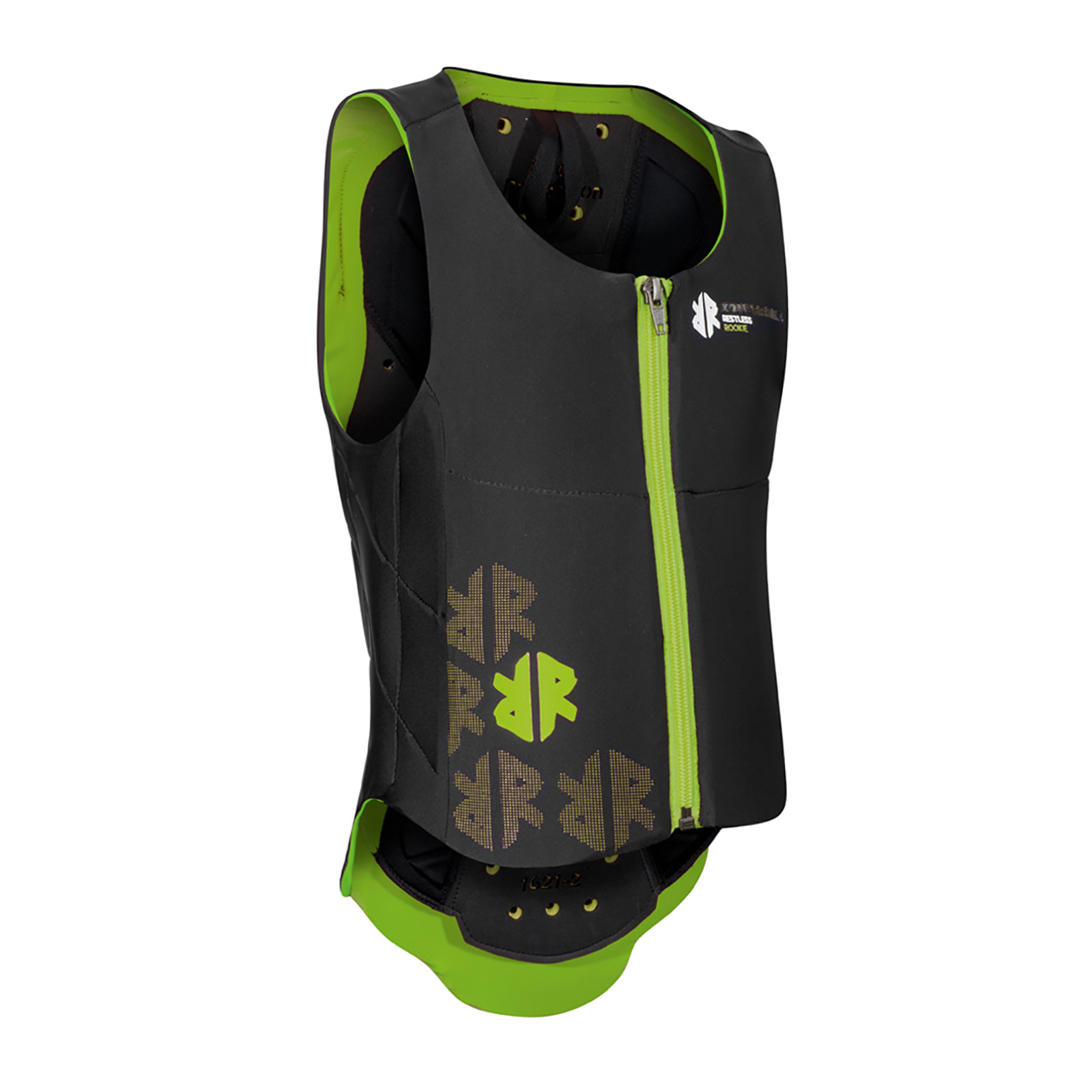 Black/Lime Green Komperdell Ballistic veiligheidshesje voor kinderen