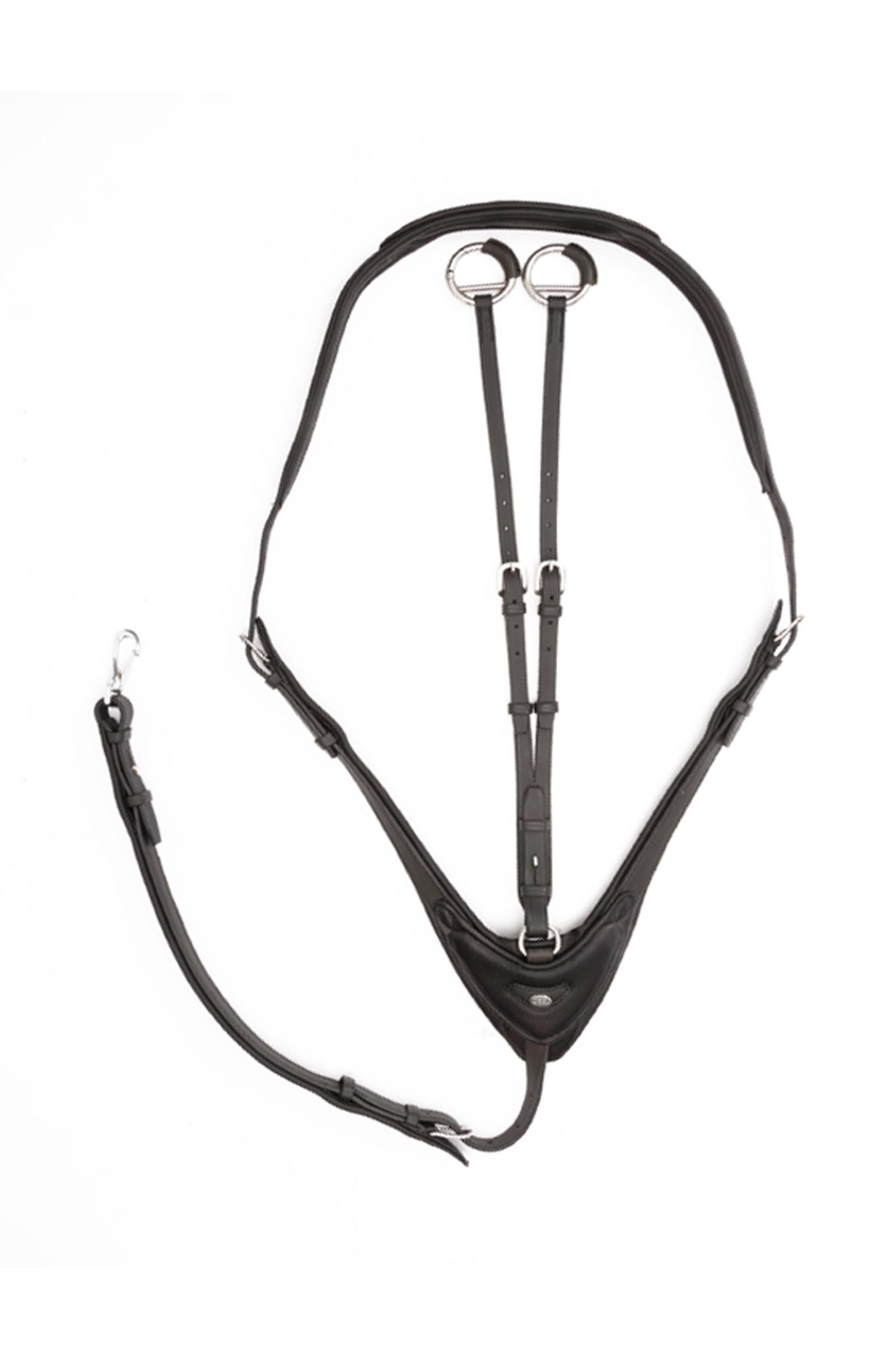 Black/Black Kavalkade Azriel martingaal, zacht gevoerd