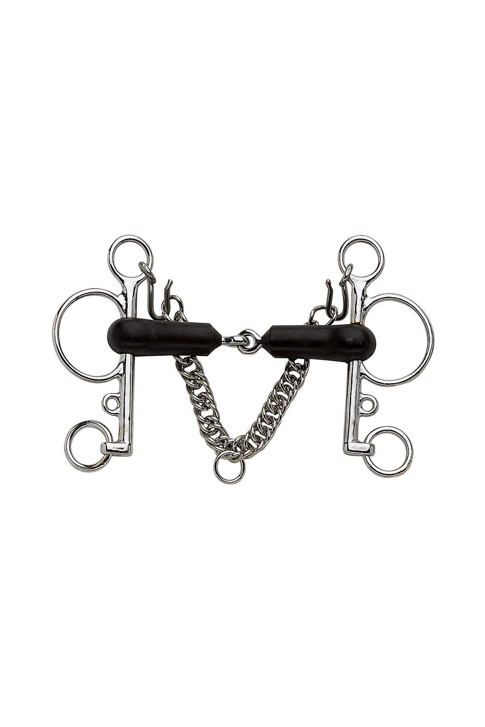 Sprenger rubber pelham zacht, enkel gebroken, 18 mm, roestvrij staal