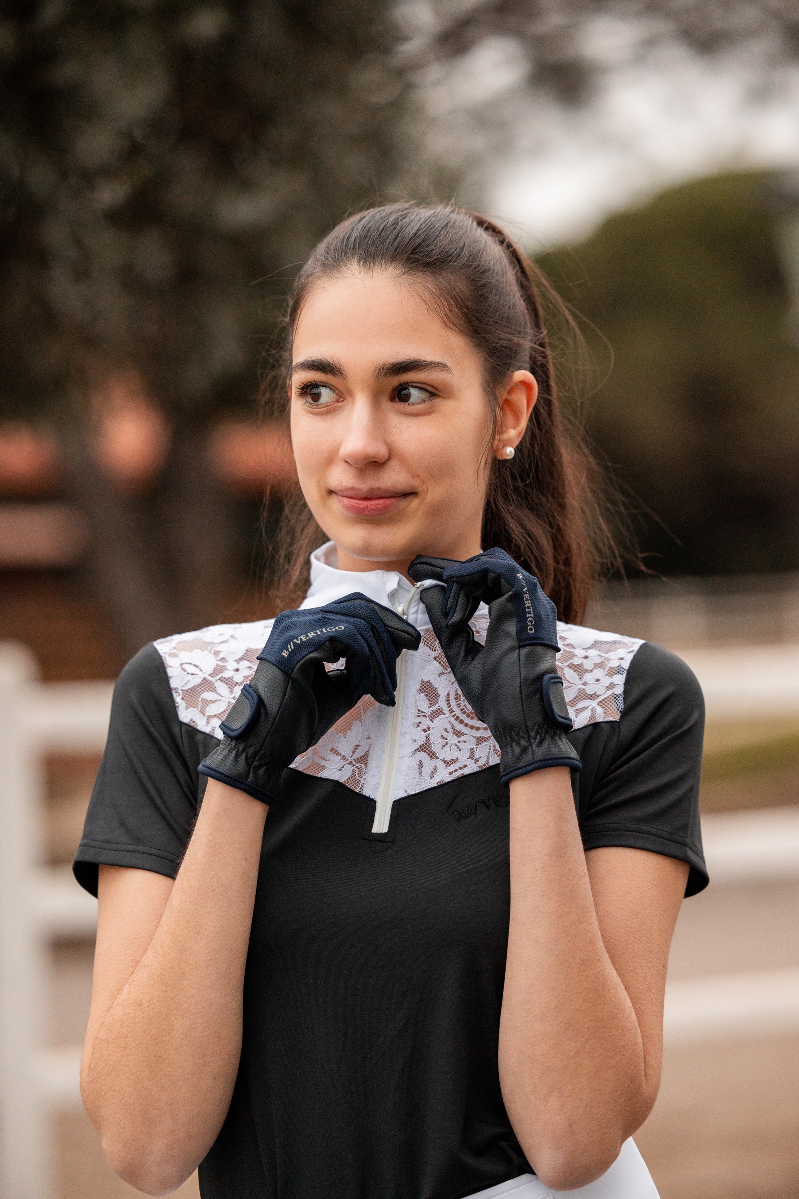 B Vertigo Carla zomer mesh paardrijhandschoenen, dames