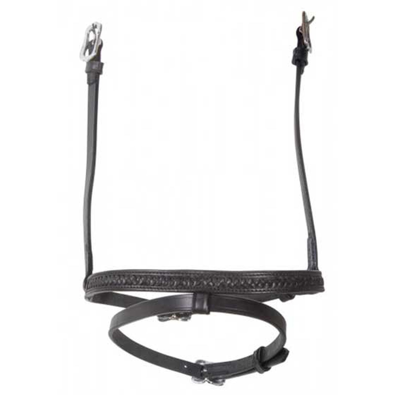 Black Karlslund Gecombineerde neusriem met vlechtwerk