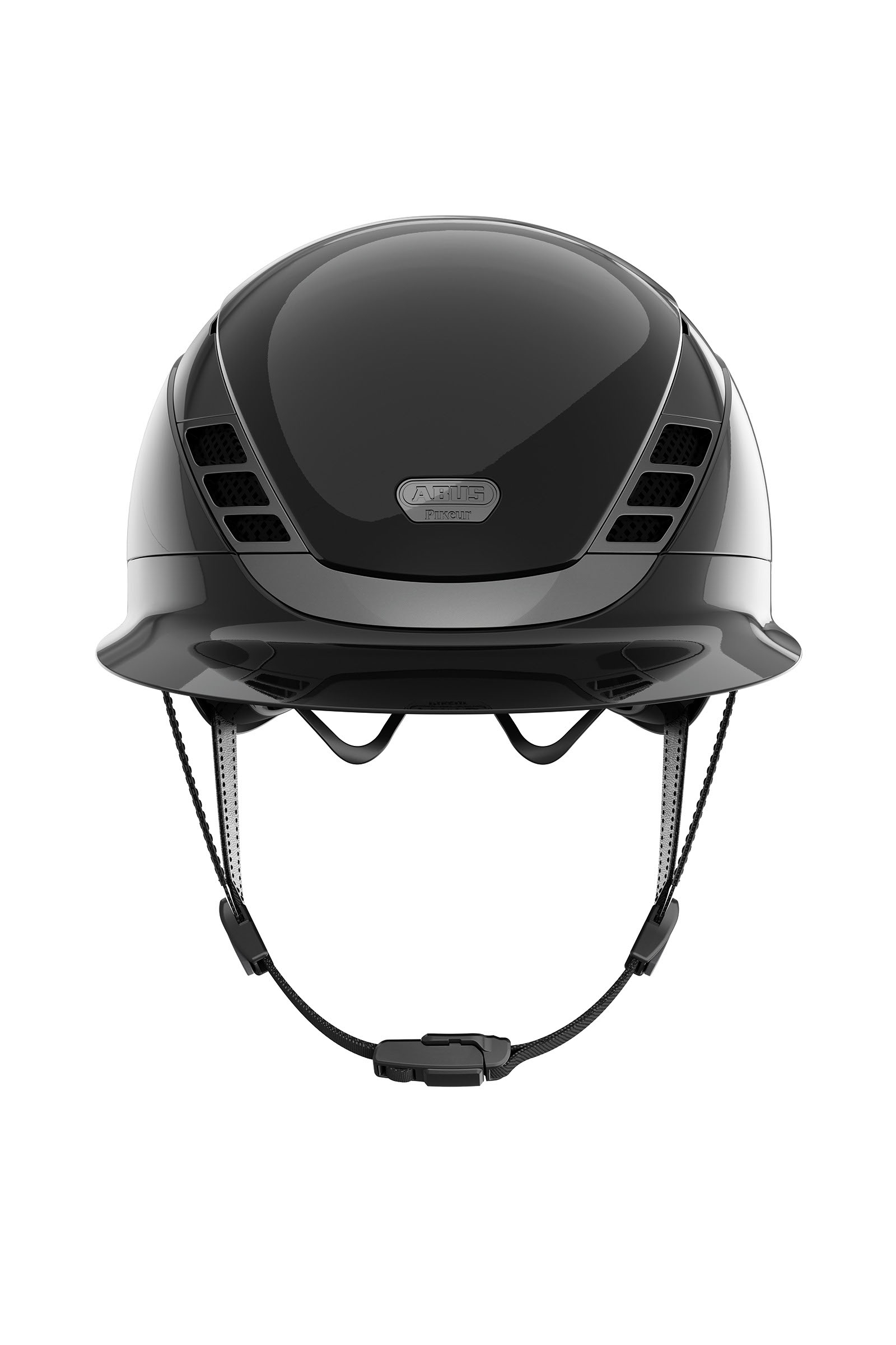 Abus Pikeur AirLuxe Chrome Rijhelm met lange klep