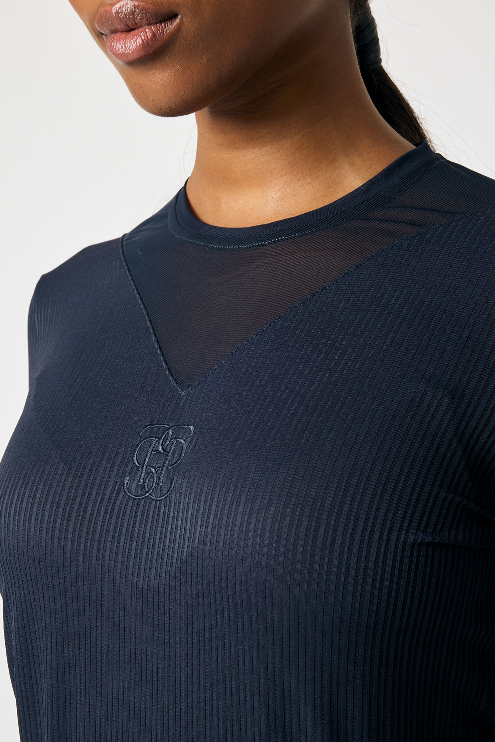 PS of Sweden Leandra L/S Gestreept Mesh Shirt