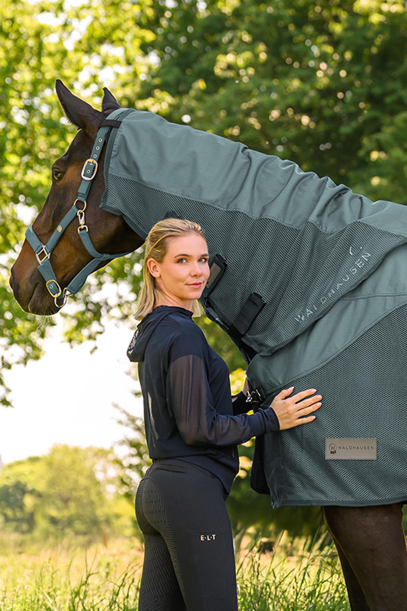 Pine Green Waldhausen Comfort regen- en vliegendeken halsstuk