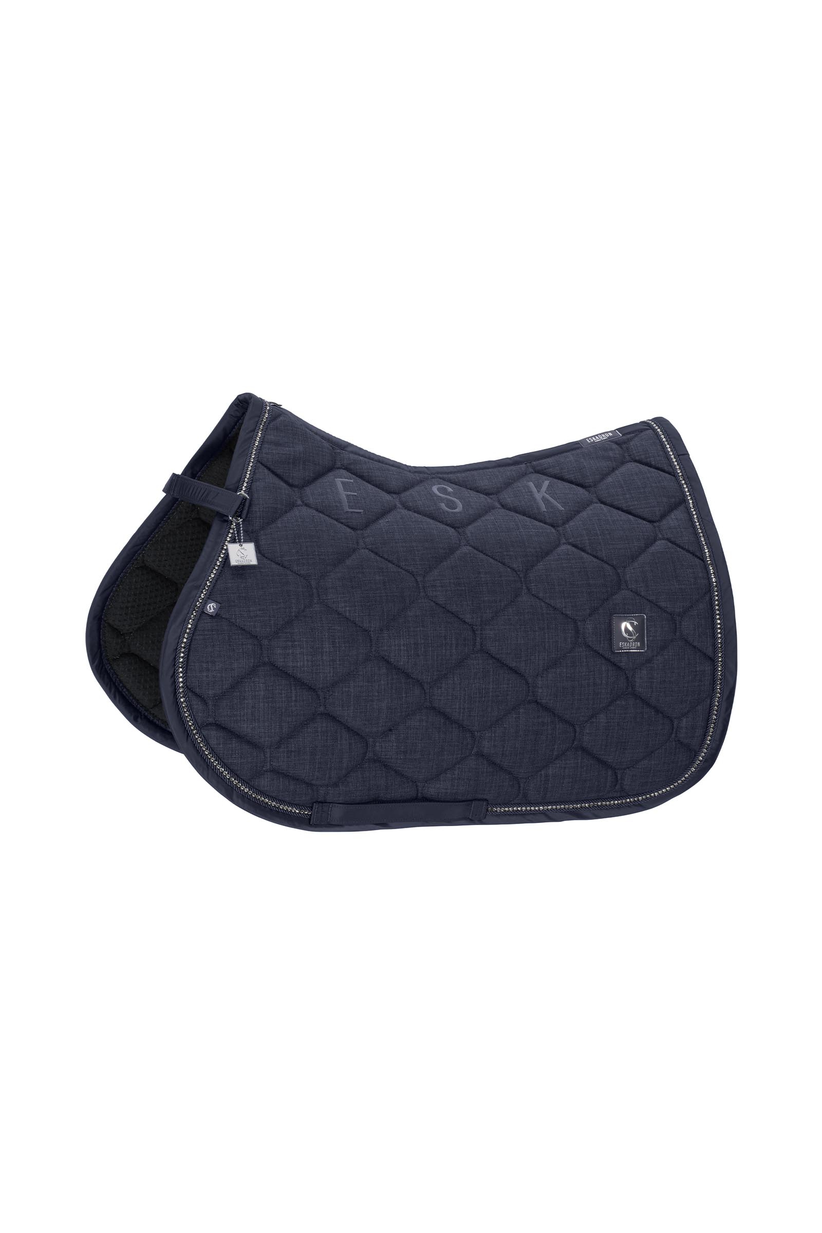 Navy Eskadron Classic Sport SS26 Boucl&eacute; Crystal veelzijdig zadeldek