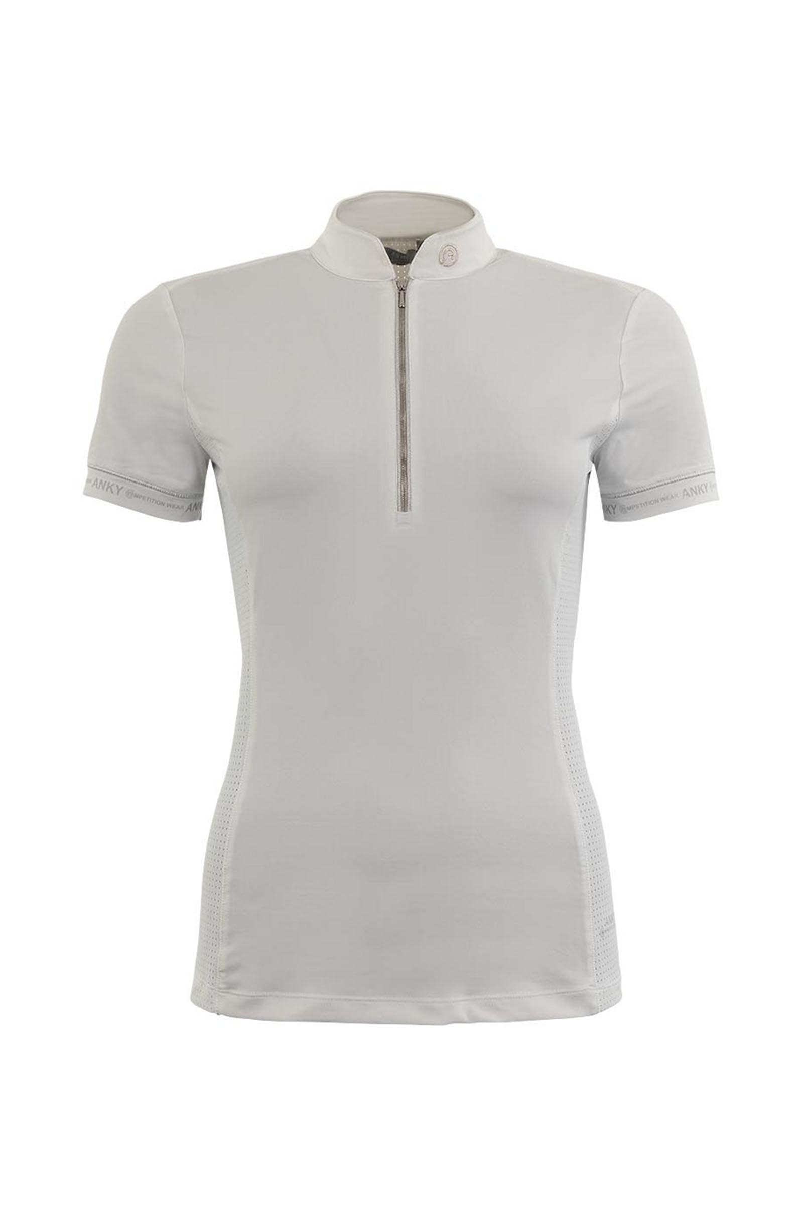 White ANKY Competition Textura Dames Wedstrijdshirt, Korte Mouw