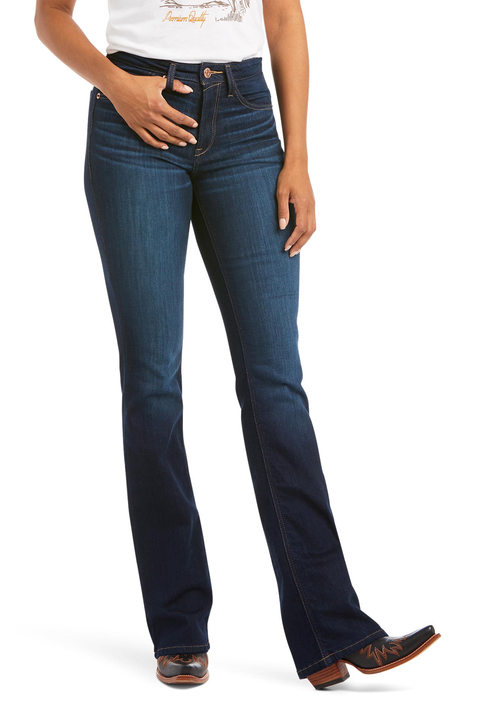 Ariat Real High Rise Ballary Boots Cut Dames jeans