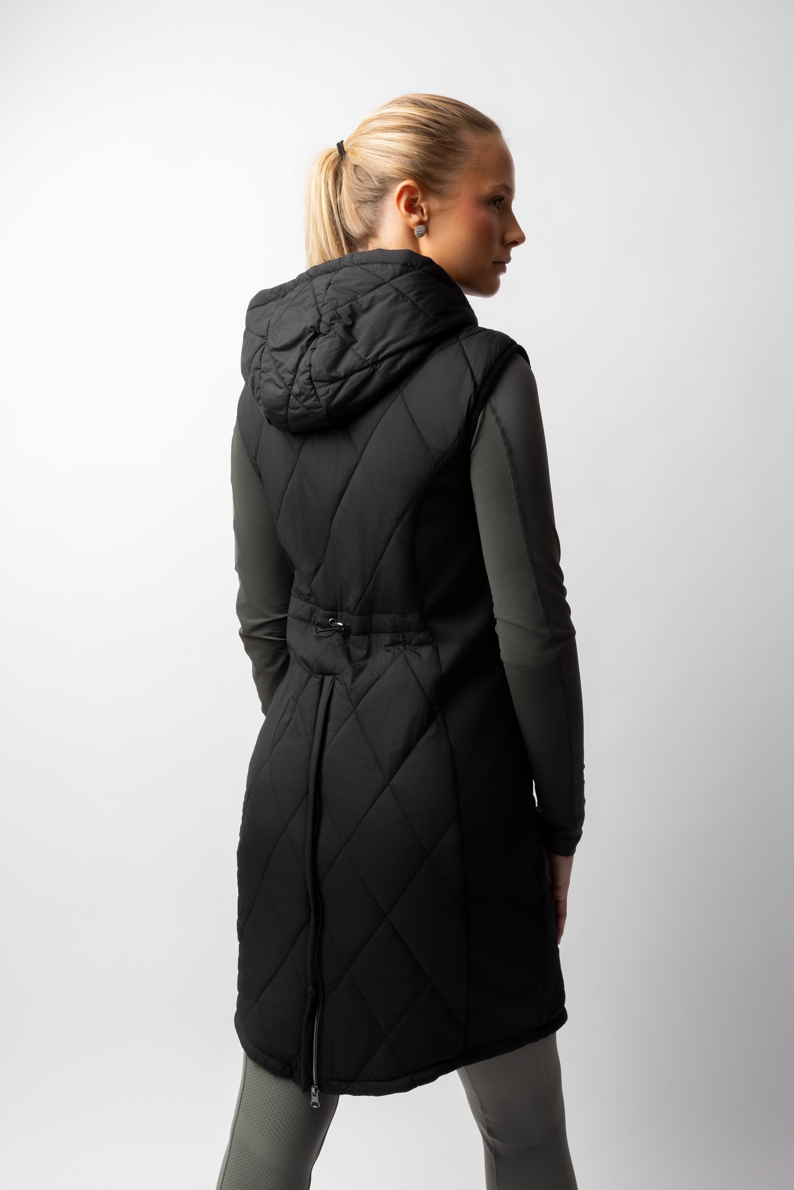 B Vertigo Agnetha dames lange gewatteerde bodywarmer  