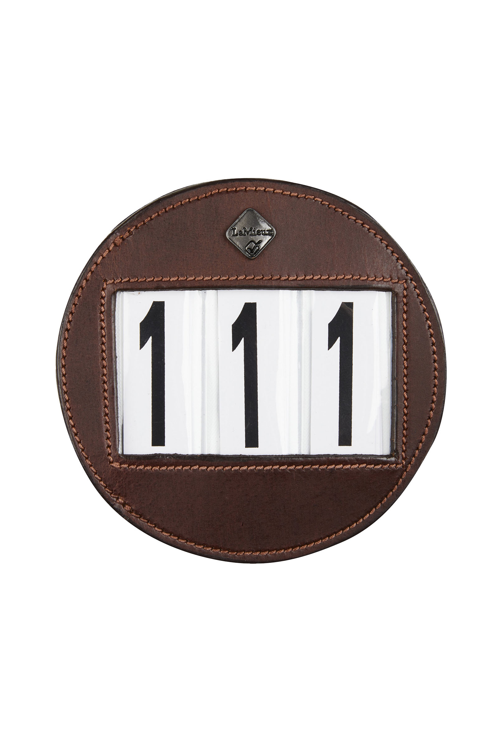 Brown Distressed LeMieux Hoofdstelnummervoorhouder (1 stuk)