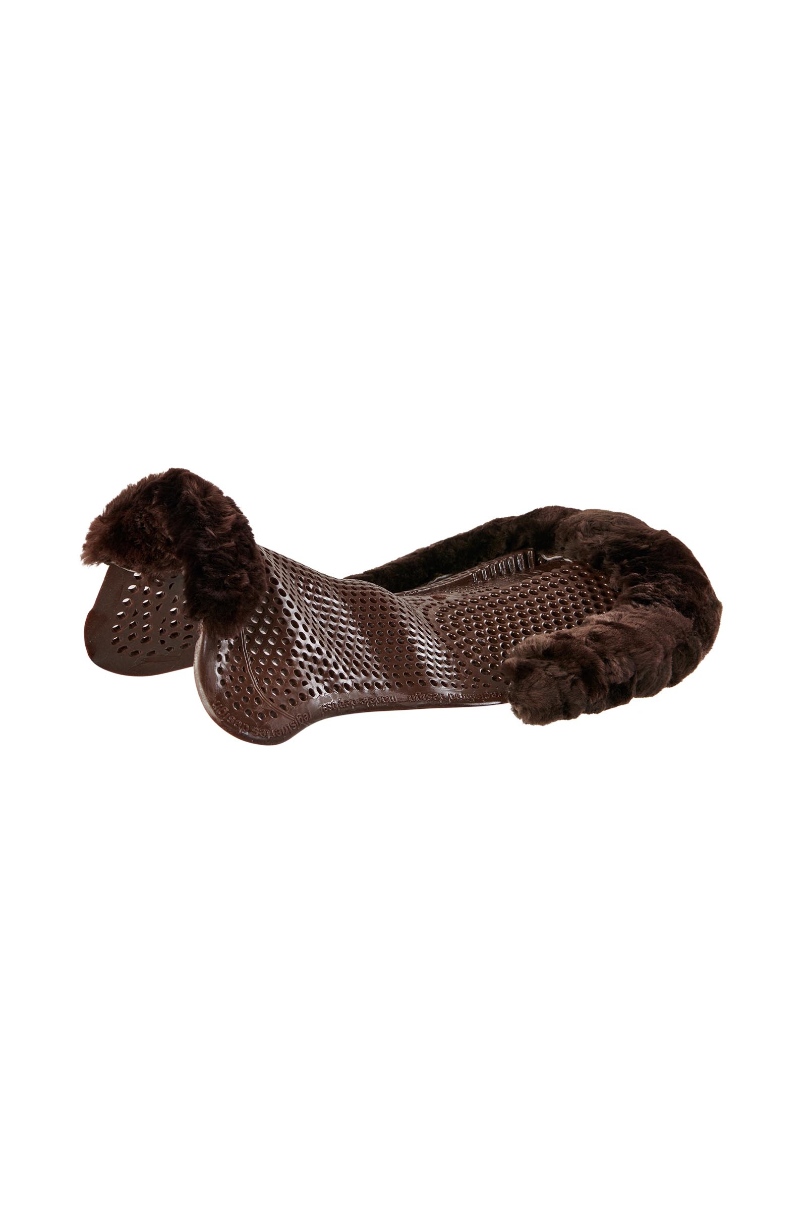 Brown/Brown Acavallo Gel Antislip Classic met Schapenvacht Uitsparing Achterverhoger