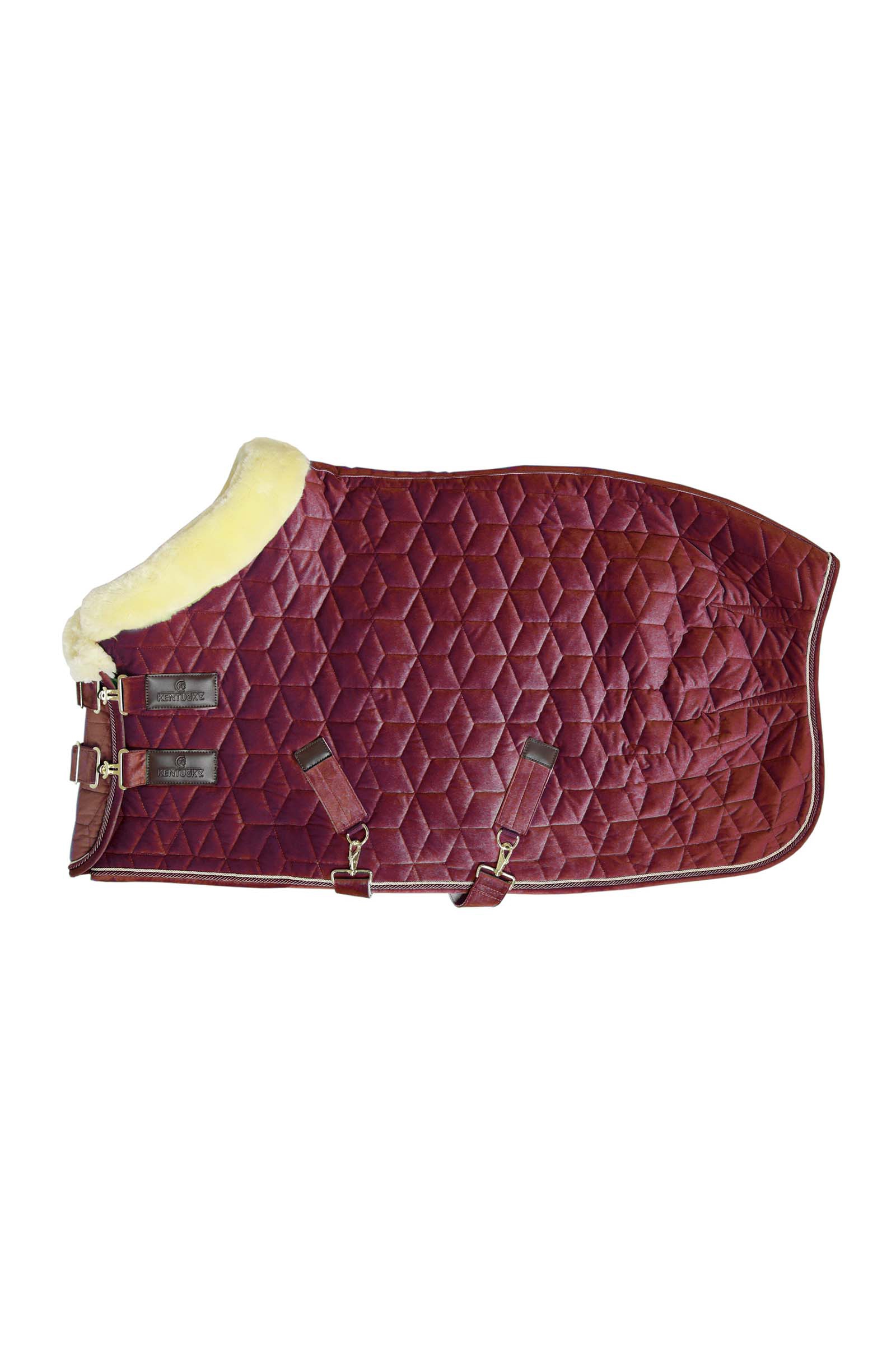 Burgundy Dark Red Kentucky Horsewear Showdeken Velvet, 160g
