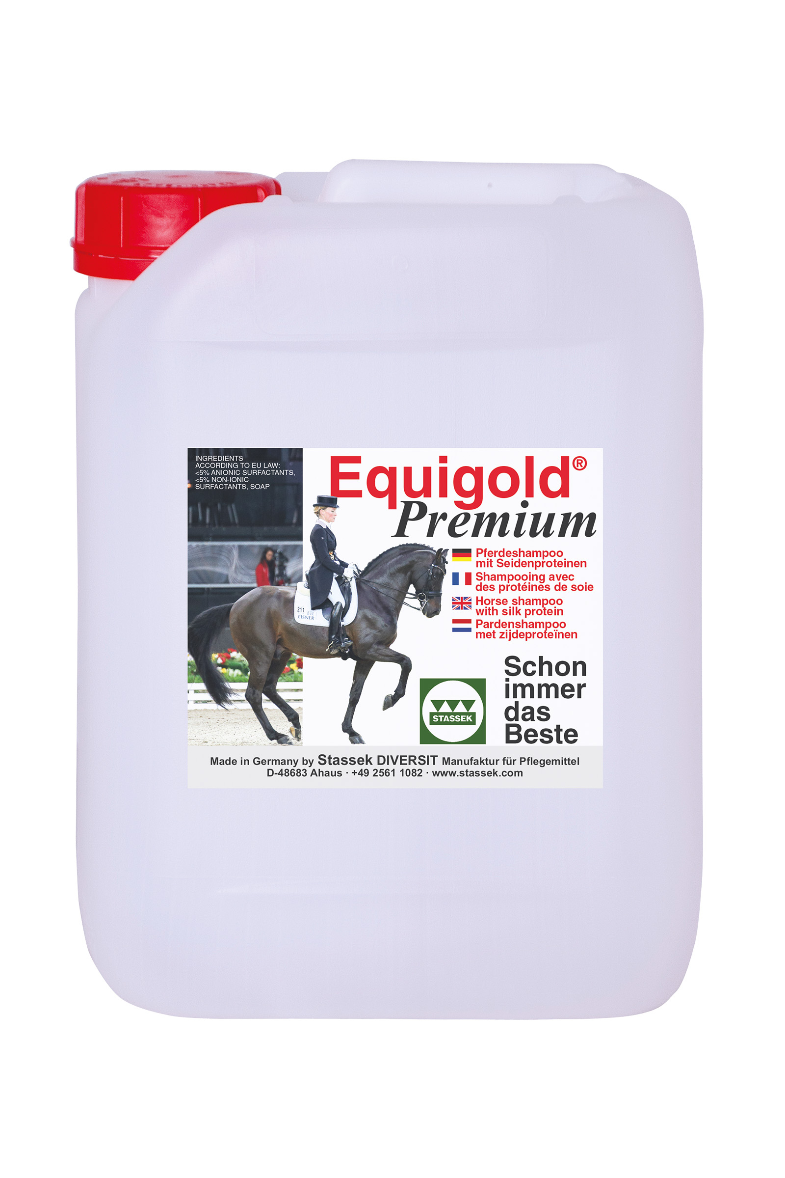 Stassek Equigold Premium Paardenshampoo, 2 liter