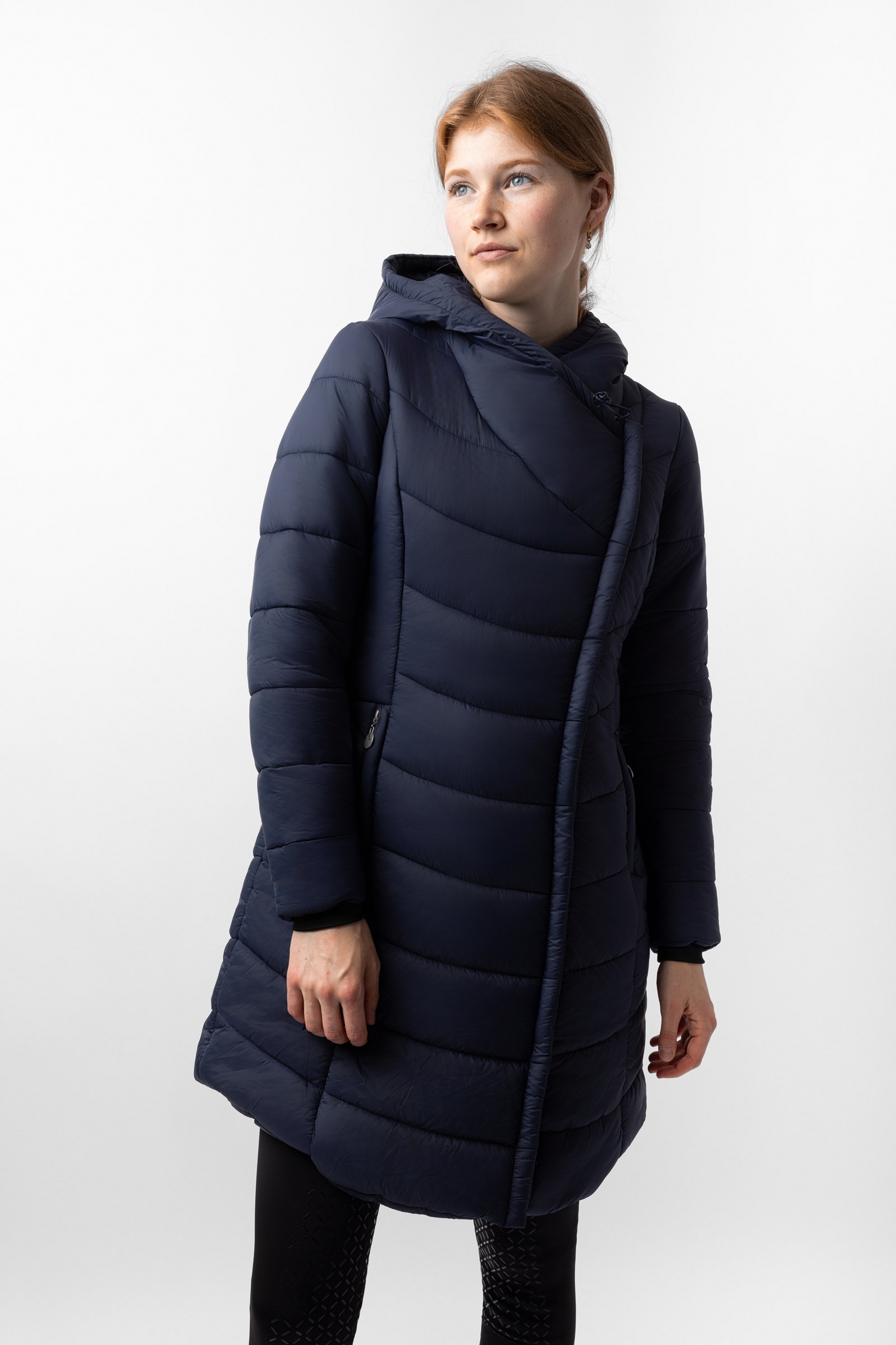 Horze Edith lange gewatteerde jas