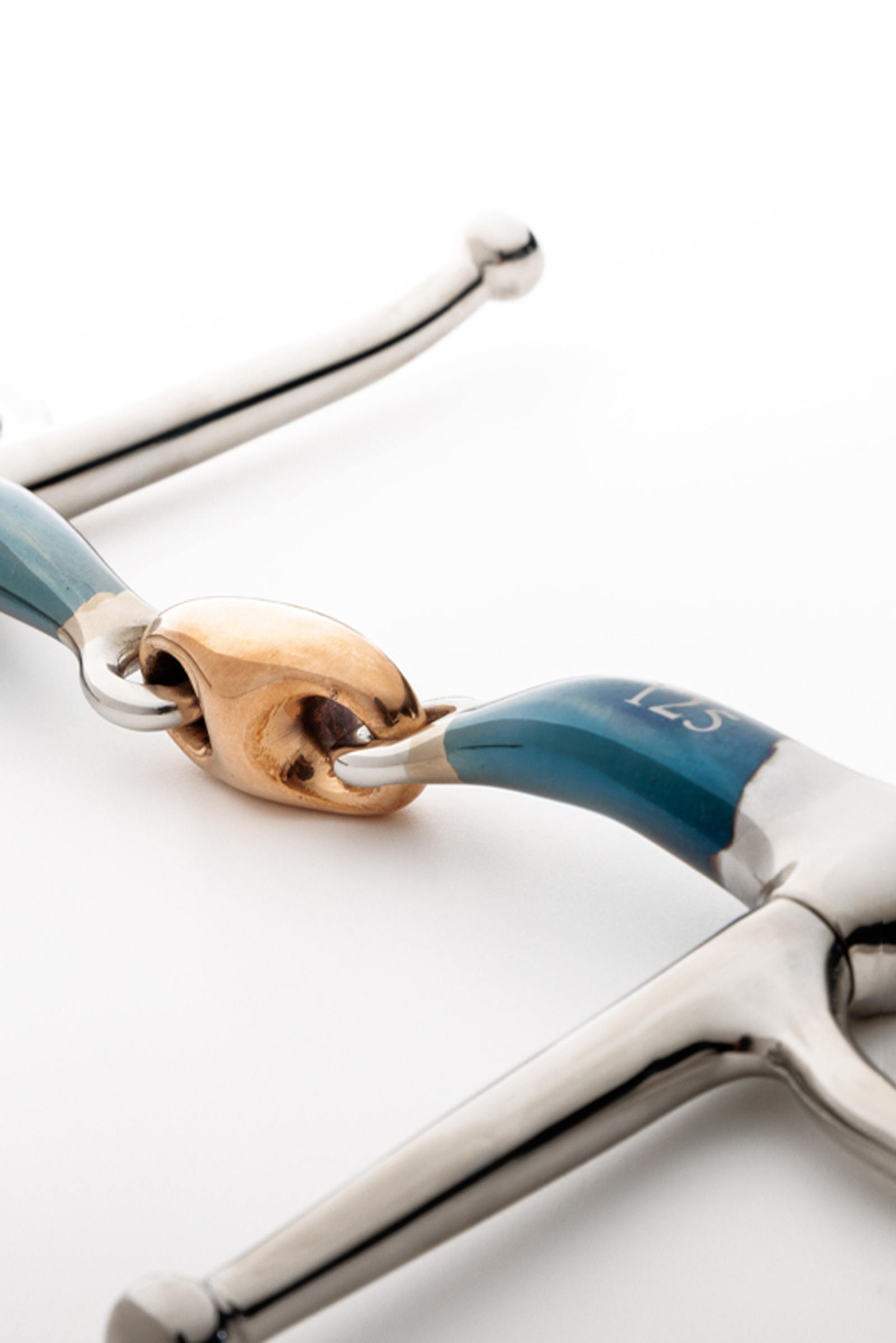 Kavalkade ergonomisch full cheek bit, dubbelgebroken met Lock Up, 14 mm