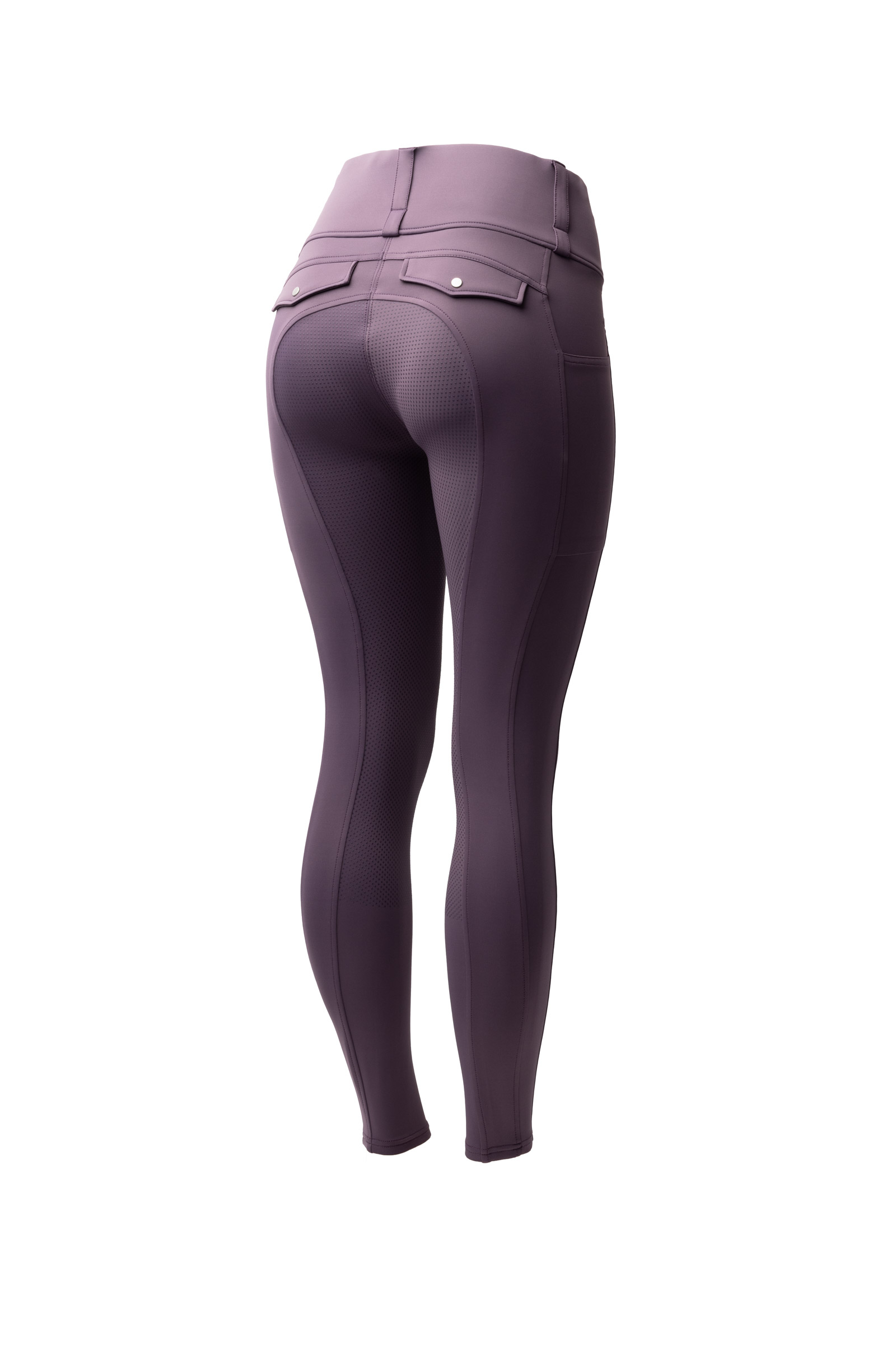 Black Plum Horze Anya dames rijlegging met fullseat siliconen grip UPF 50+