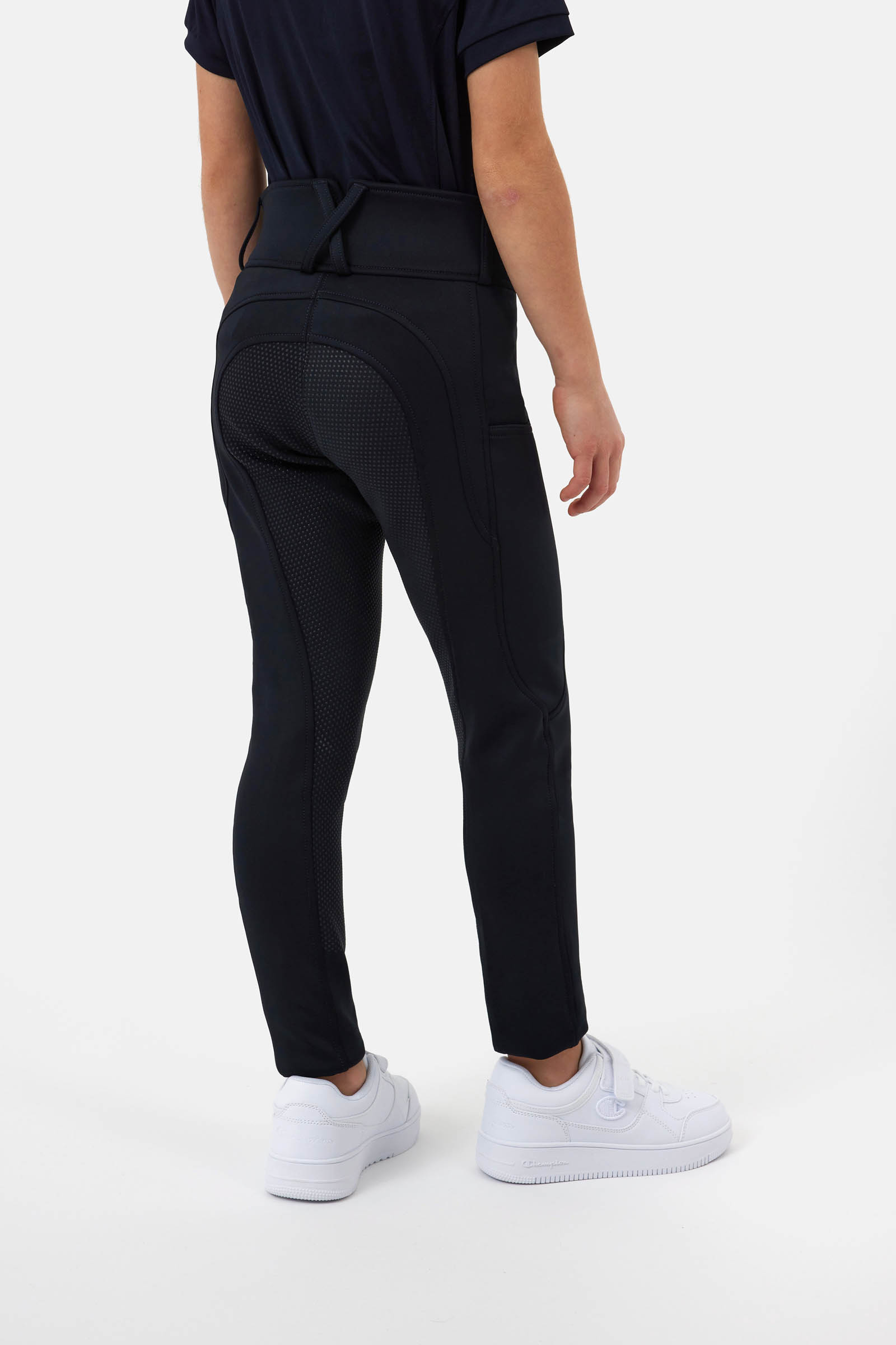 Dark Navy Horze Young Rider Chara rijbroek met full grip