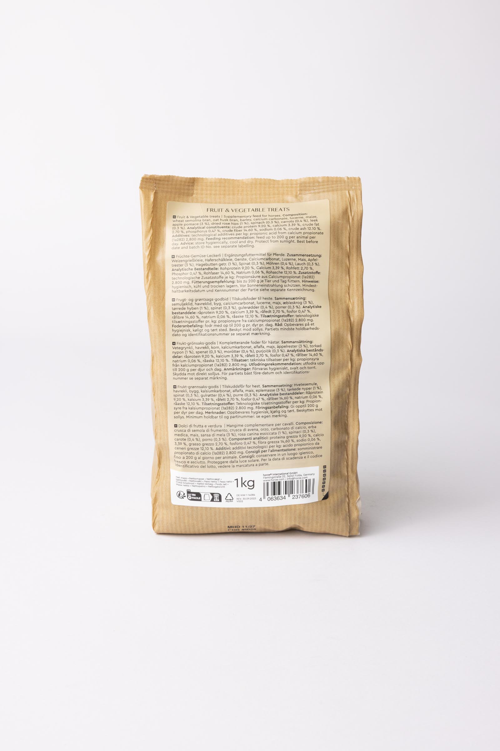 Horze Biscuits Fruits & Veggies, paardensnoepjes, 1 kilo