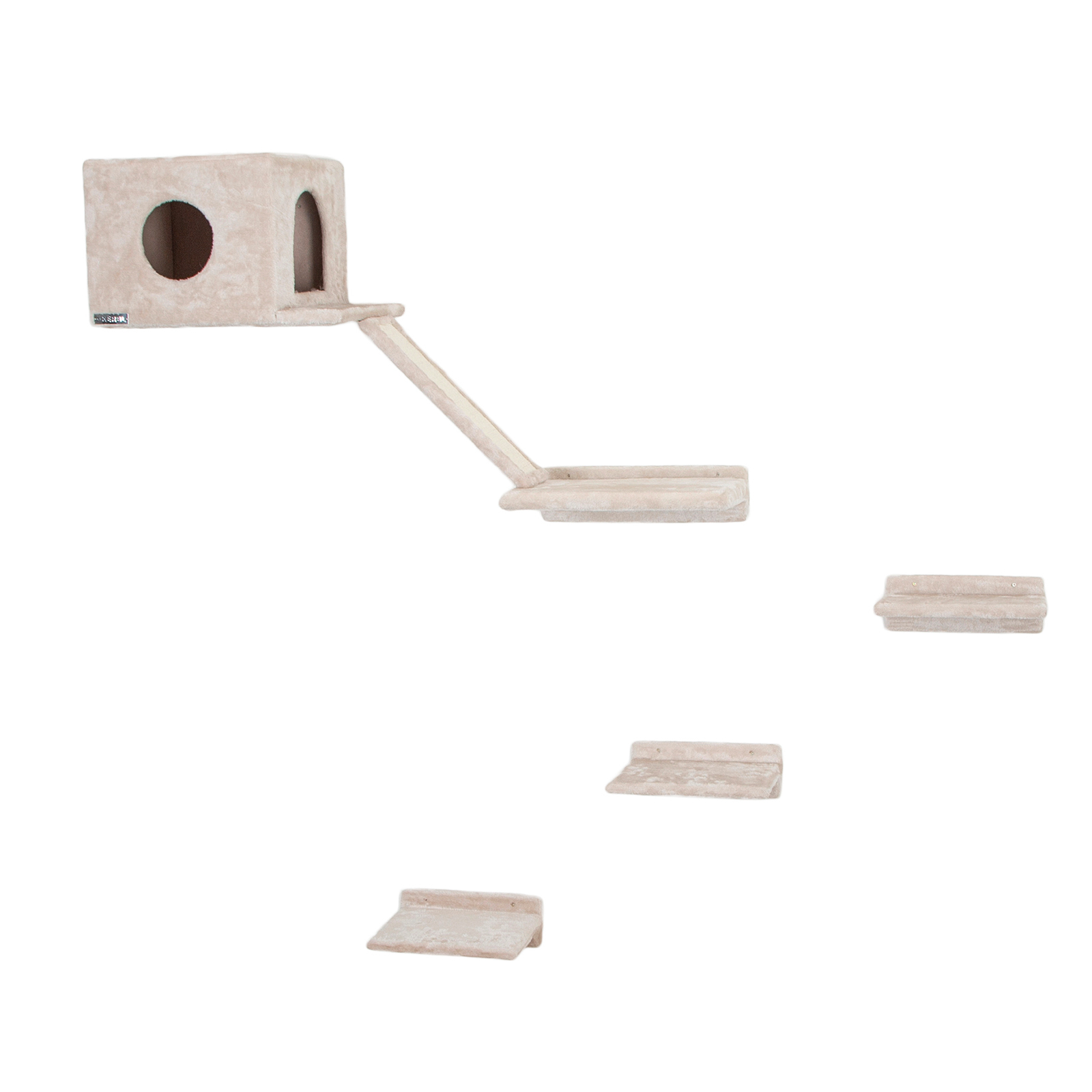 Kerbl Klimwand voor katten Montblanc, 6-delig, beige