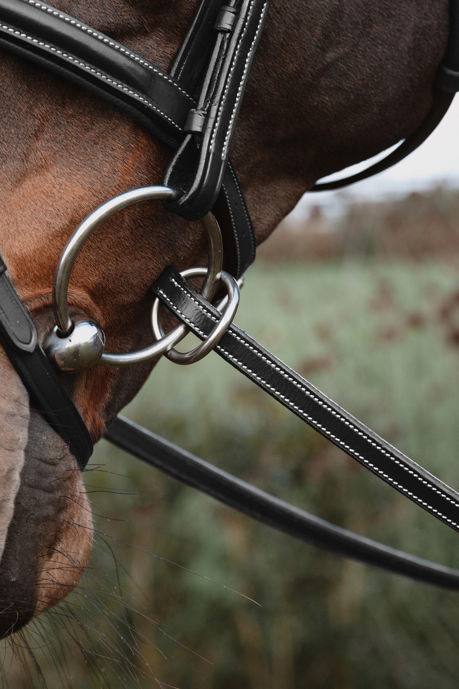 Dy'on Working rubber teugels 13 mm met 7 leren stops  