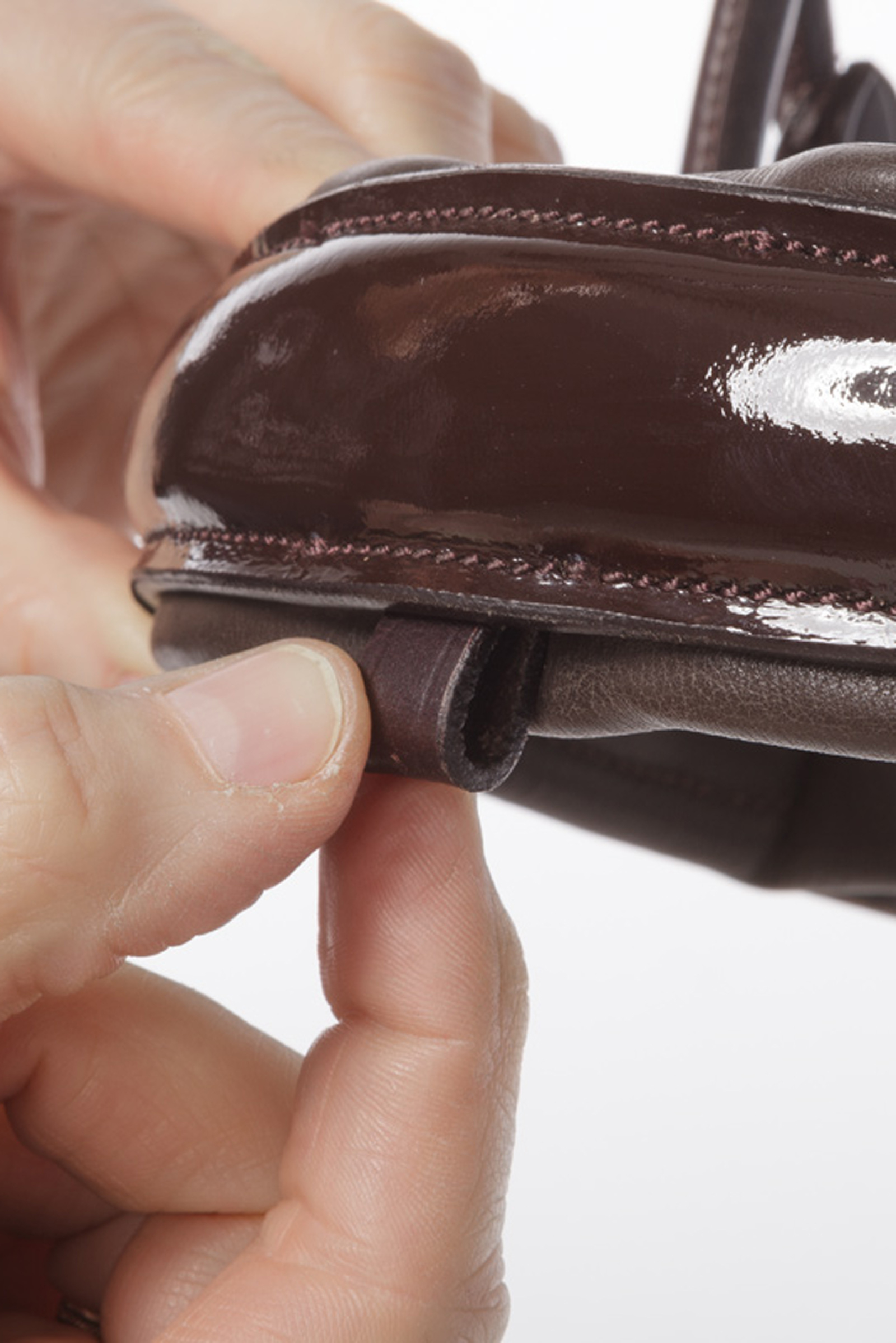 Kavalkade Florina lakleren hoofdstel Zweeds gecombineerd rondgenaaid