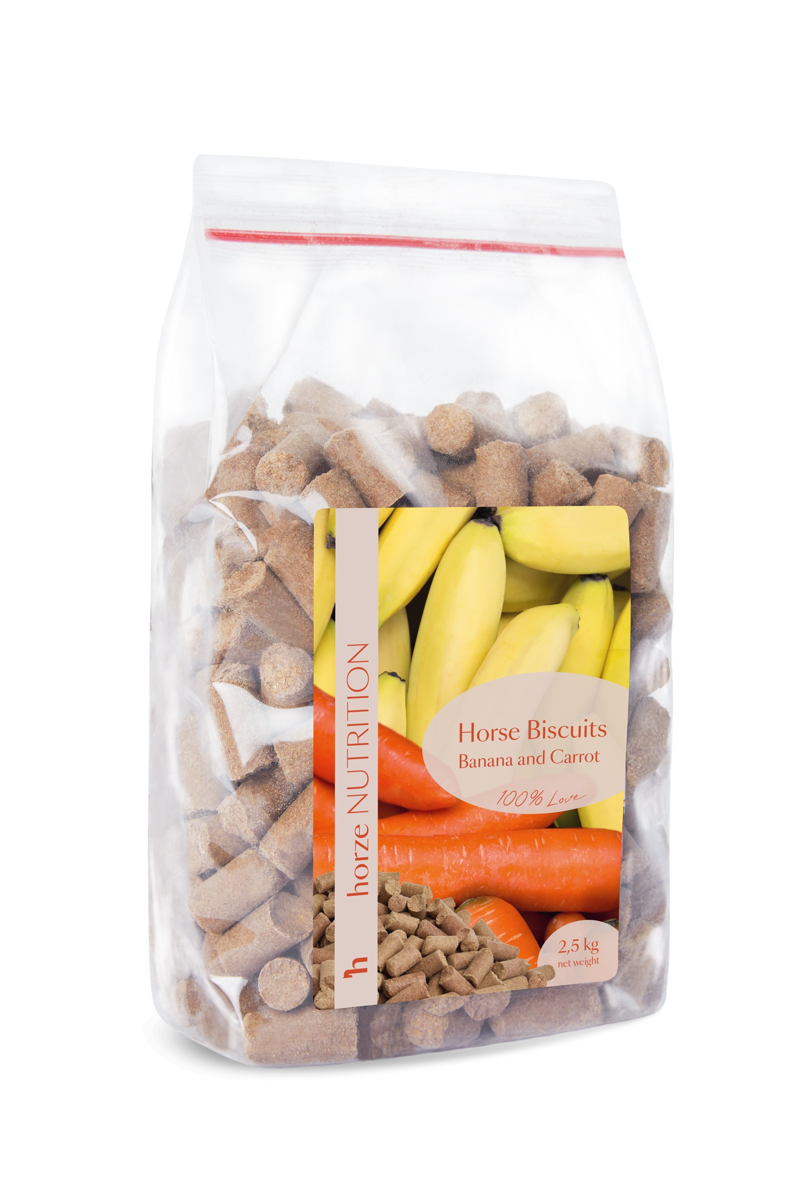Horze Biscuits Banana & Carrot, paardensnoepjes, 2,5 kilo