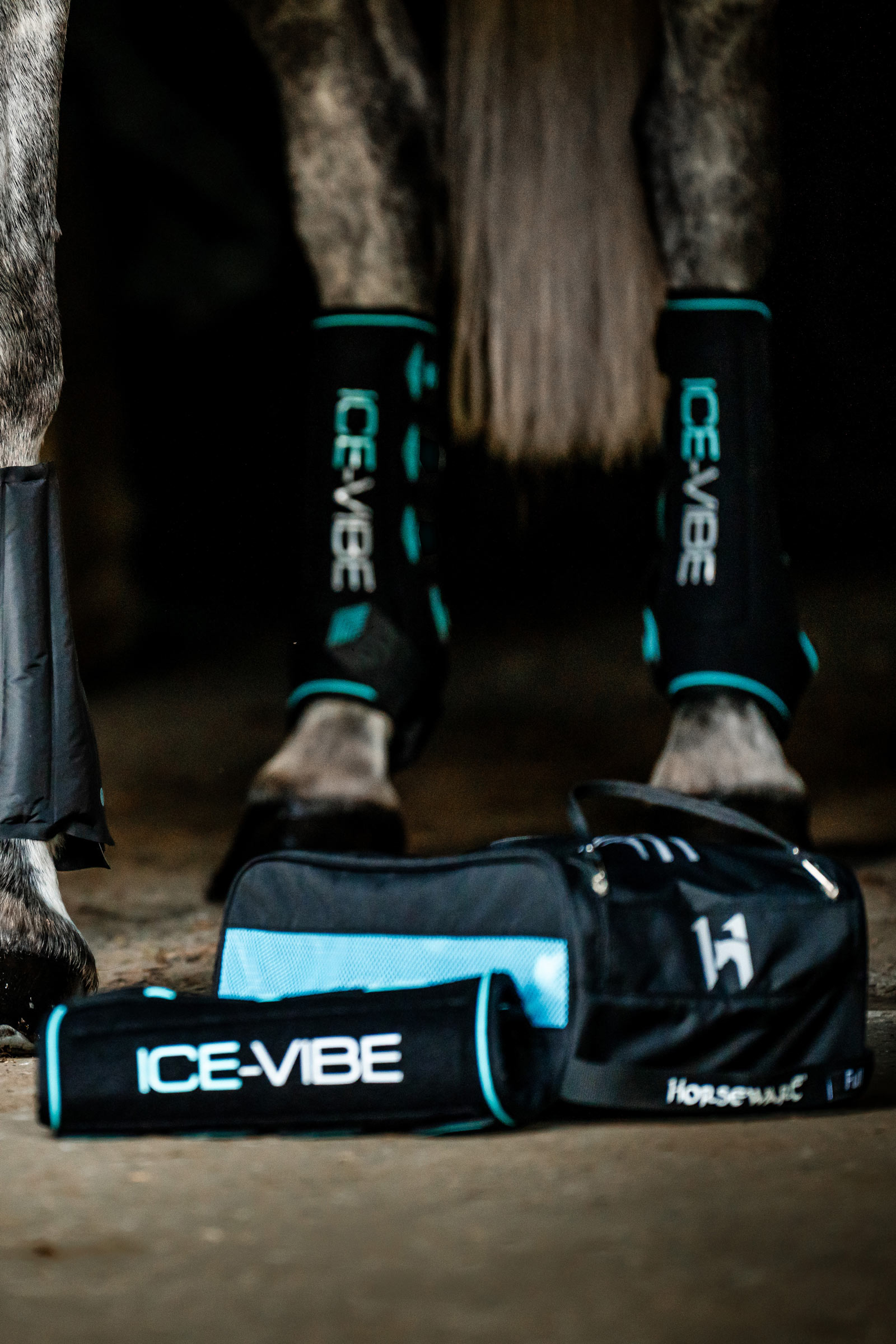Horseware Ice-Vibe koelgamaschen met vibratie (set van 2)