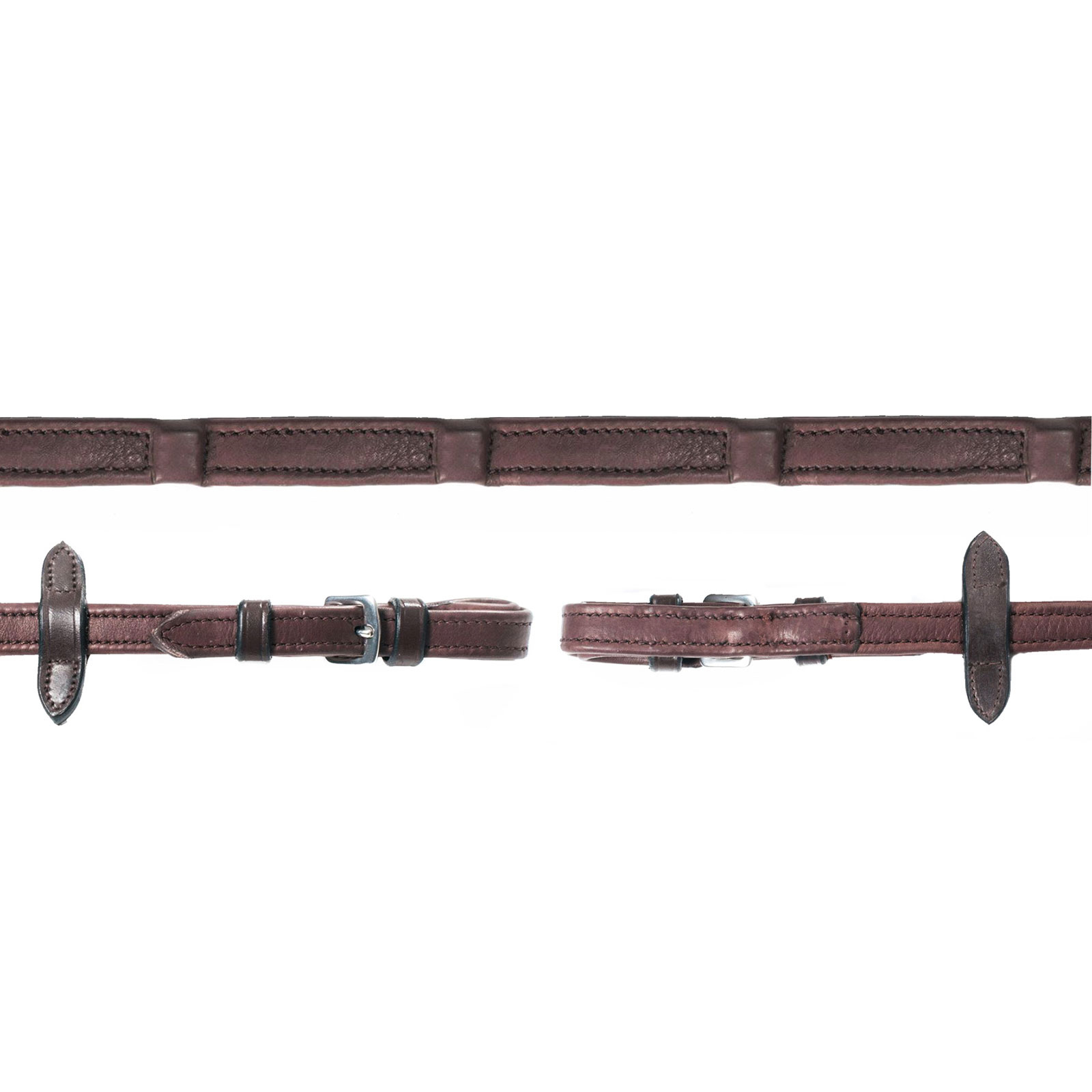 Schockem&ouml;hle Sports Durasoft Teugels, Leren teugels, nylon inleg