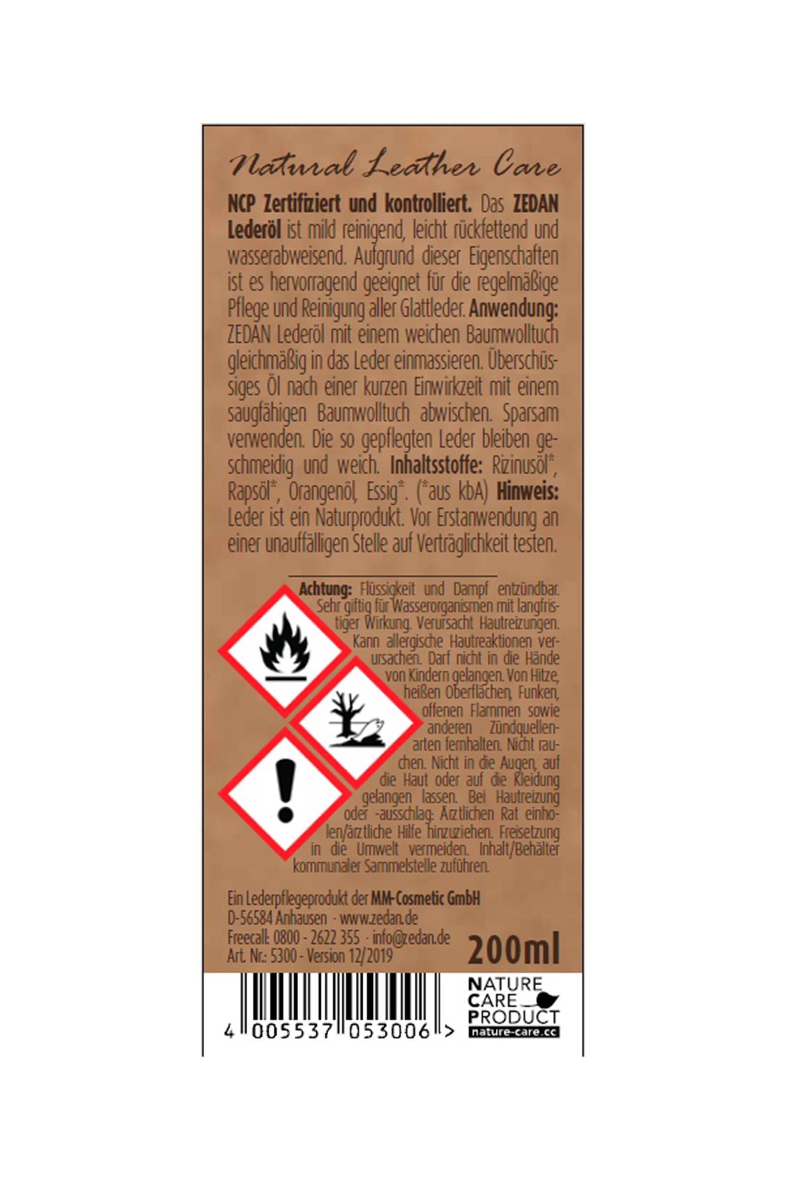 Zedan Leer Olie, 200ml