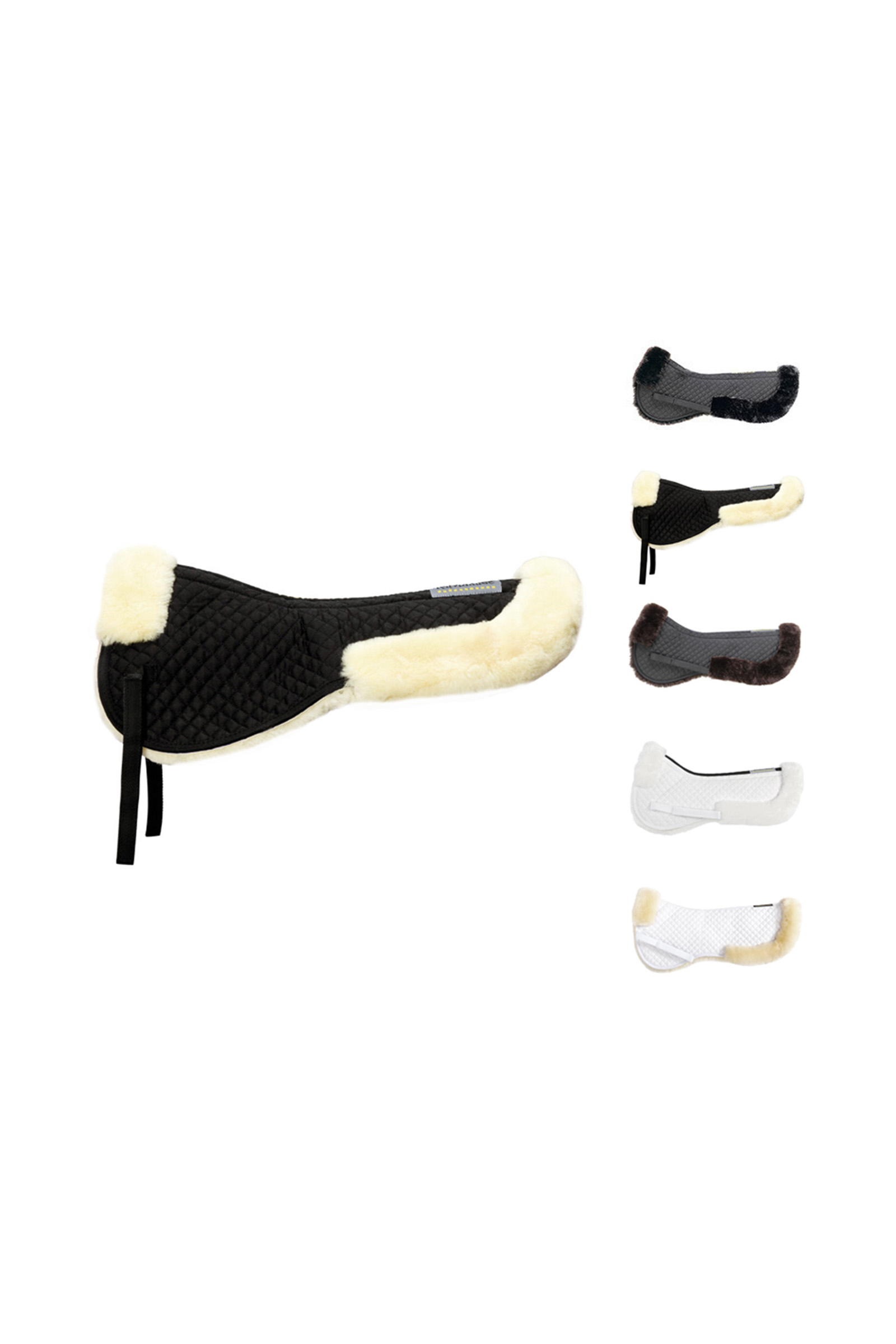 White/White Kavalkade Zadelonderlegger met wol