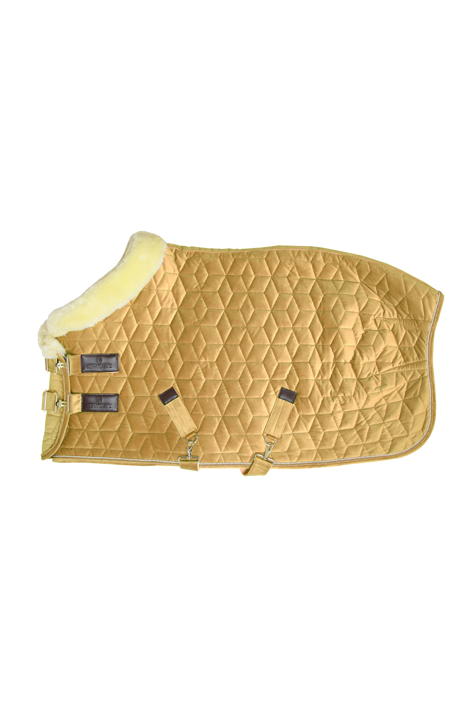 Mustard Gold Kentucky Horsewear Pony Showdeken Velvet, 160g