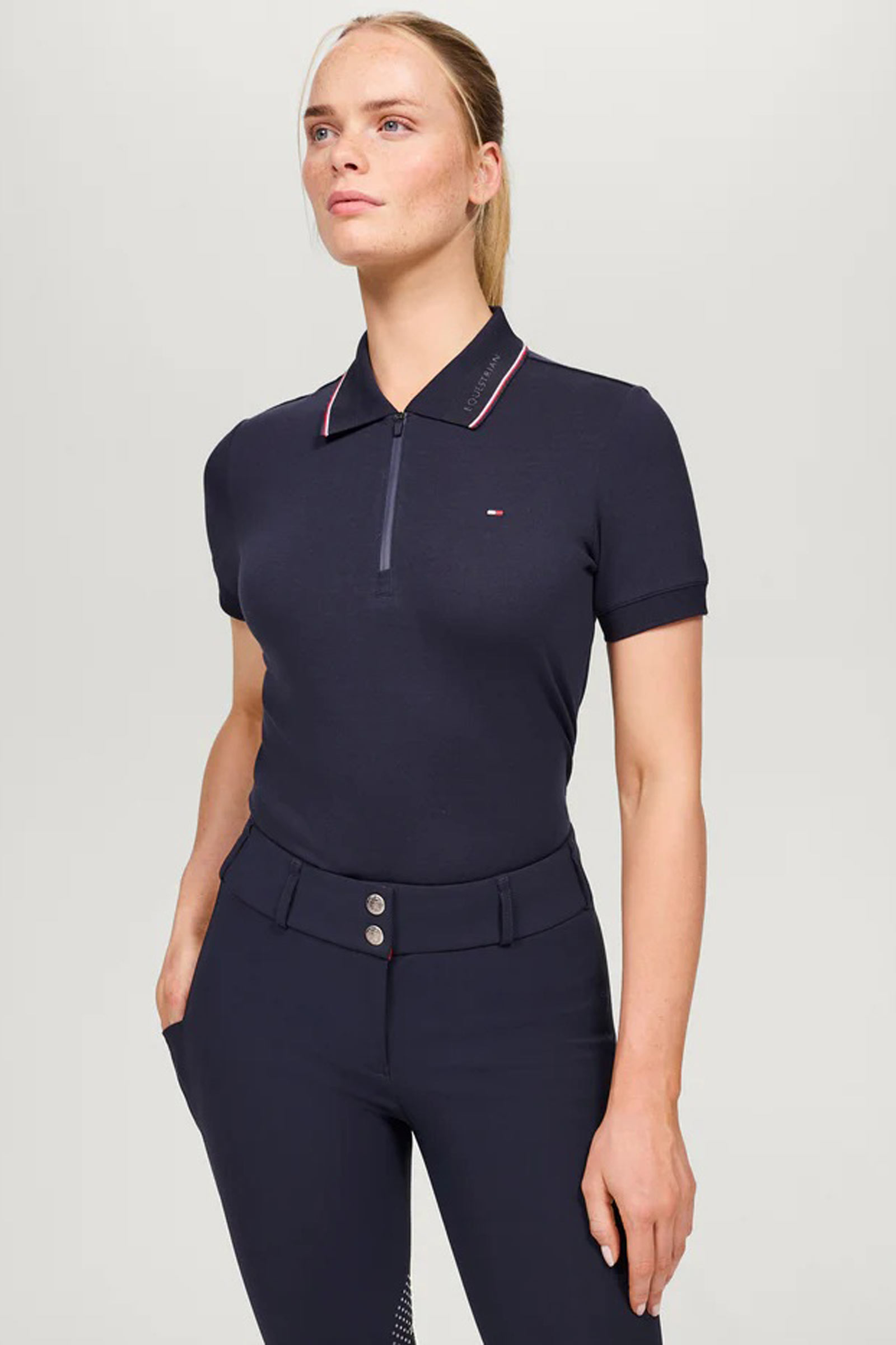 Tommy Hilfiger Equestrian Camden damespolo met rits