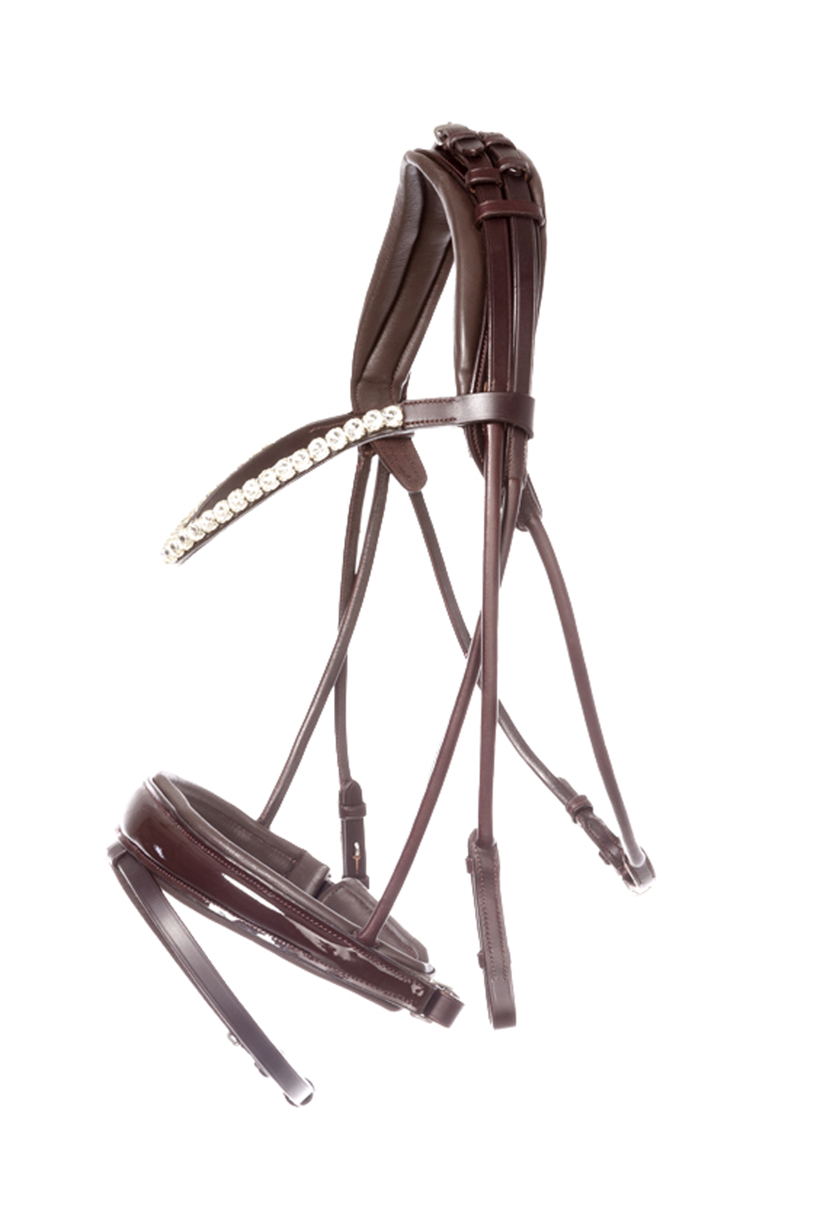 Kavalkade Florina lakleren hoofdstel Zweeds gecombineerd rondgenaaid