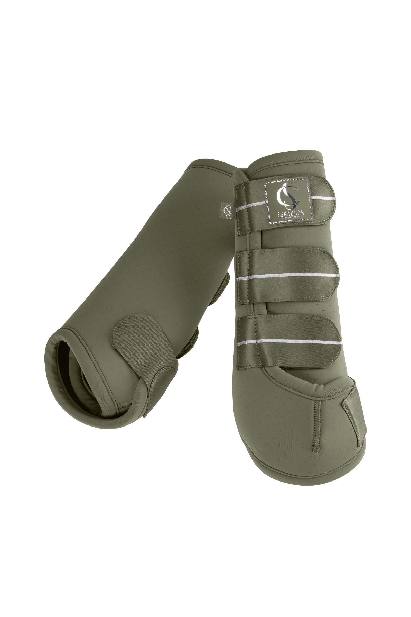 dusty olive Eskadron Classic Sports SS25 Pro Dressage peesbeschermers, voorste