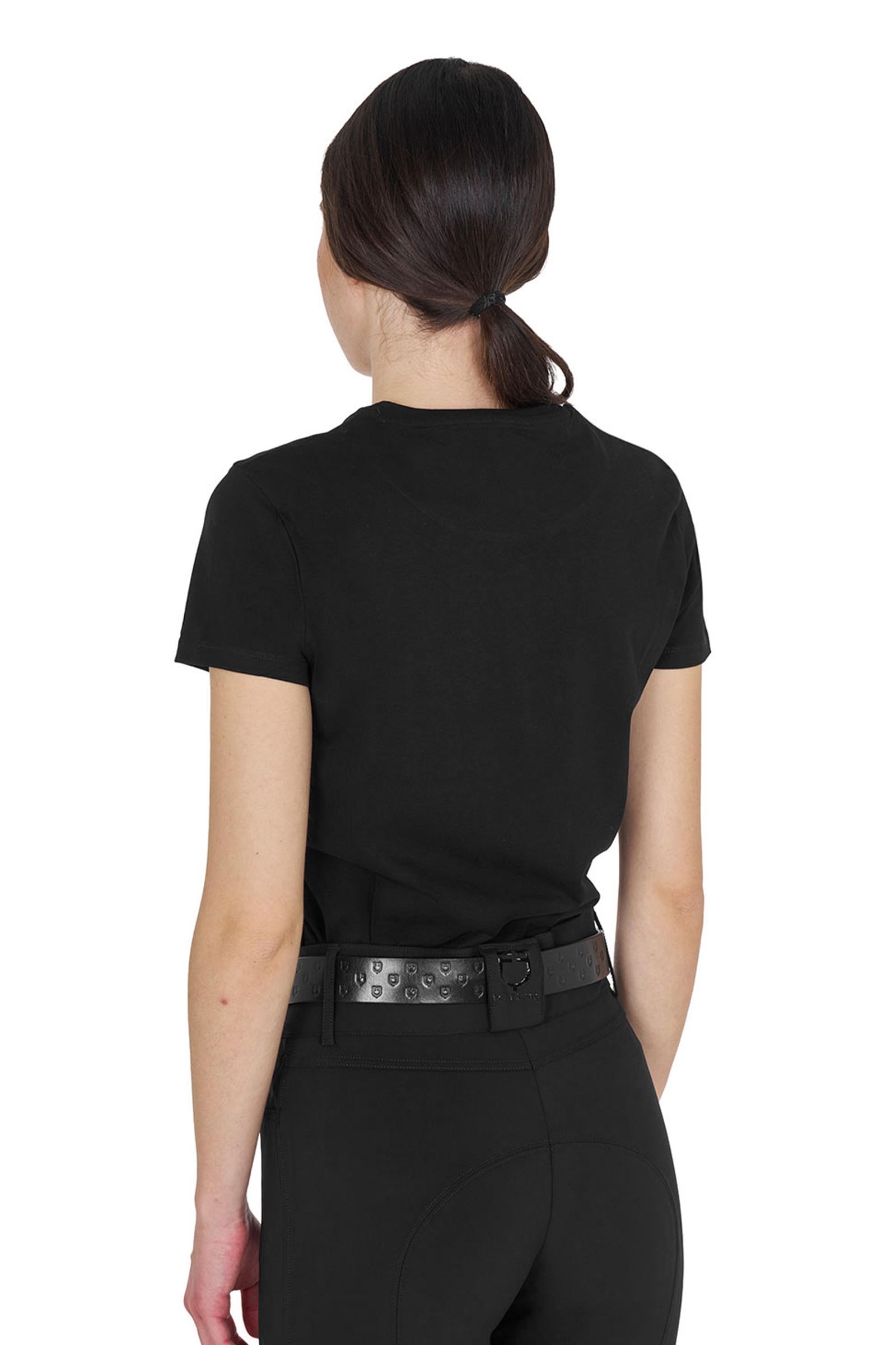 Equestro SS2026 Dames Logo Lamina katoenen T-shirt  