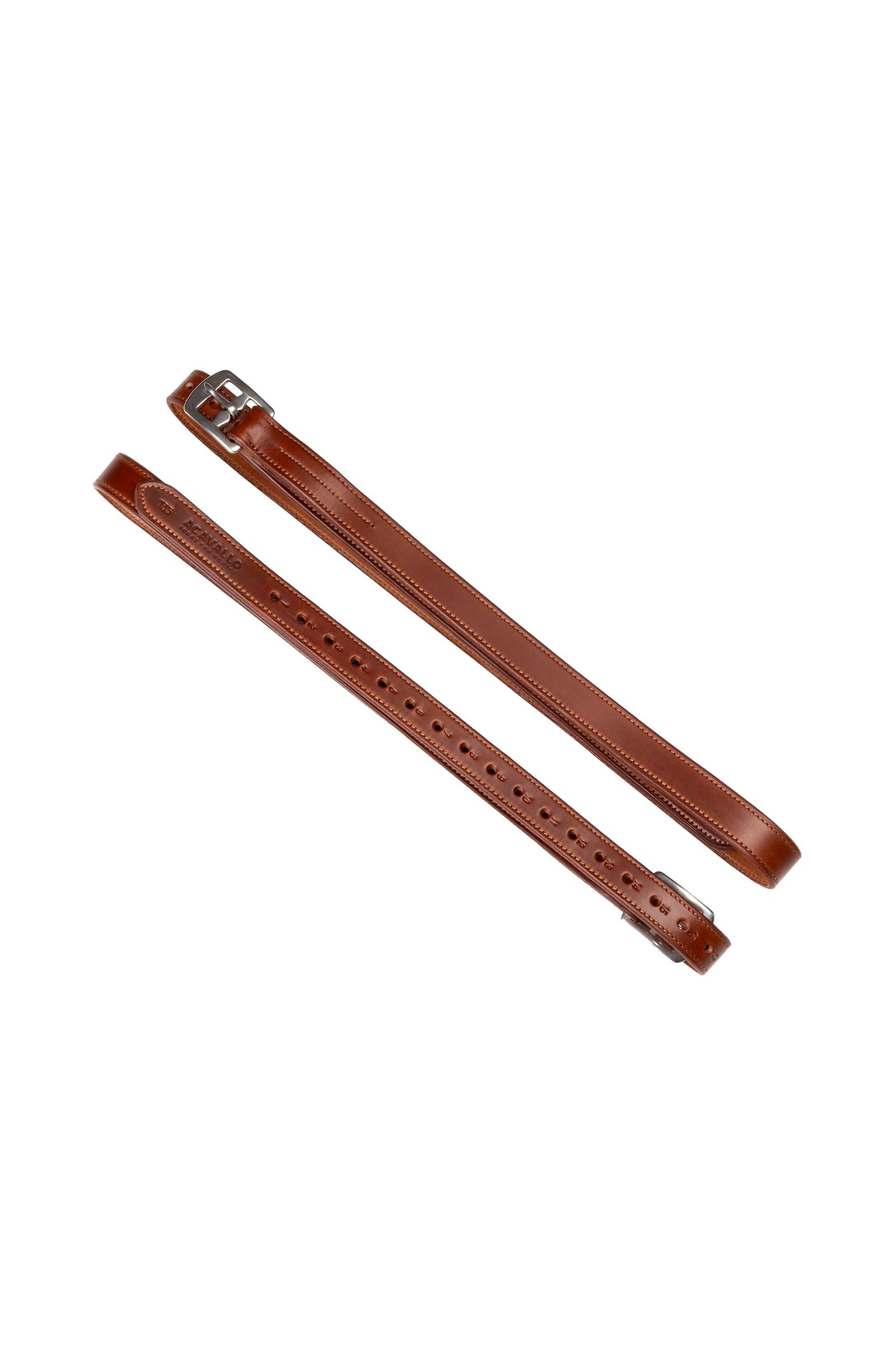 Cognac Acavallo Kalfsleren Versterkte Stijgbeugelriemen