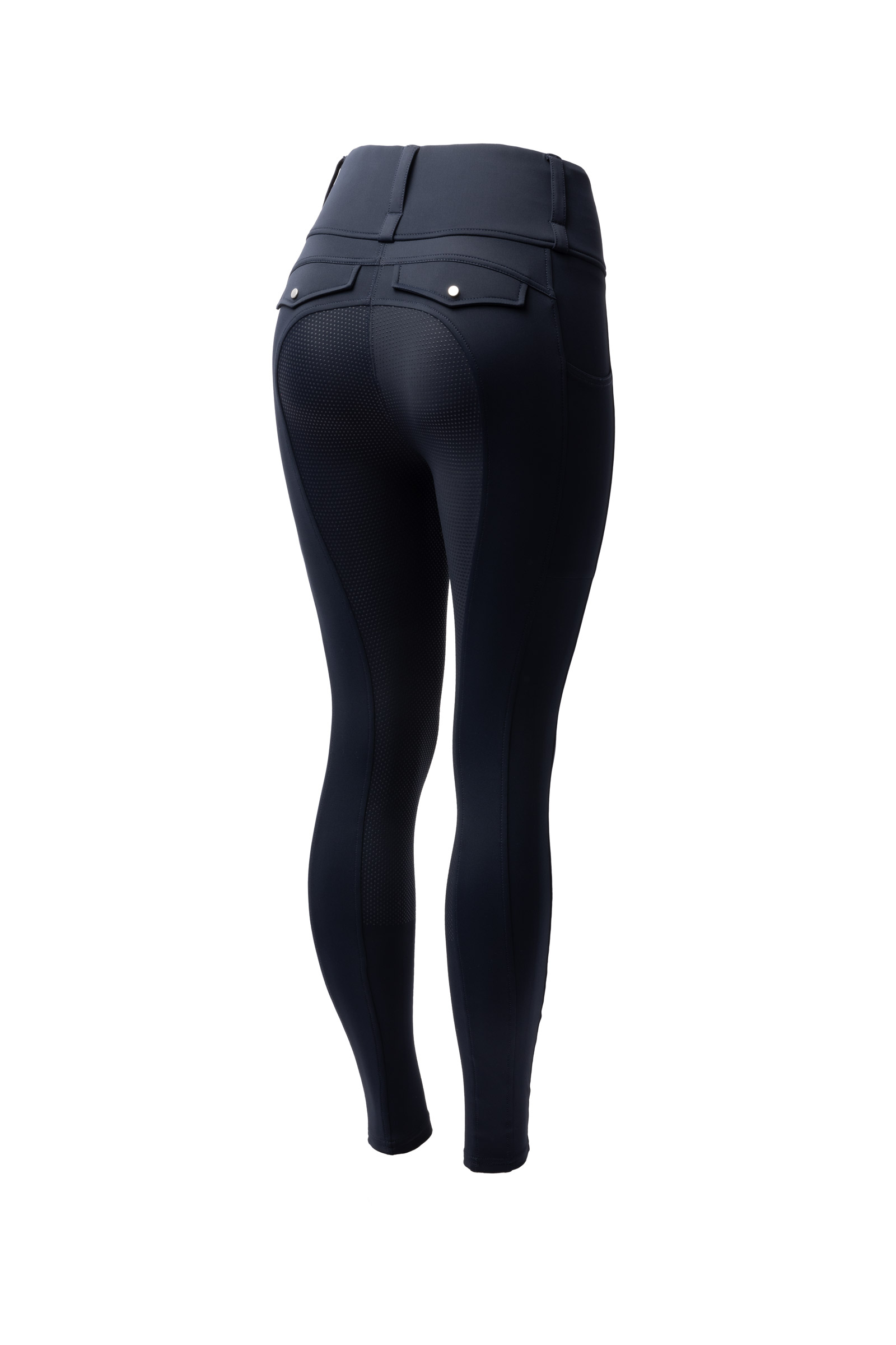 dark navy Horze Anya dames rijlegging met fullseat siliconen grip UPF 50+