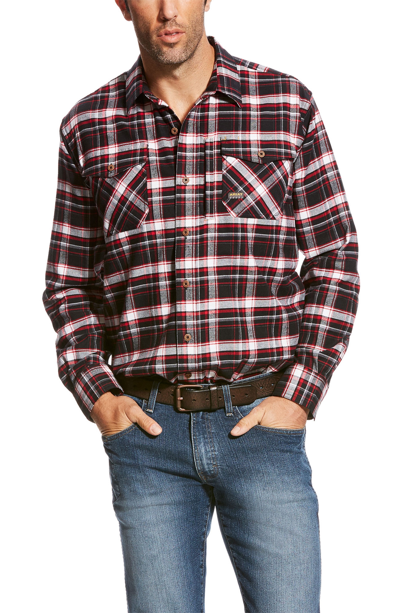 Allure Plaid Ariat Rebar flanellen DuraStretch werkshirt