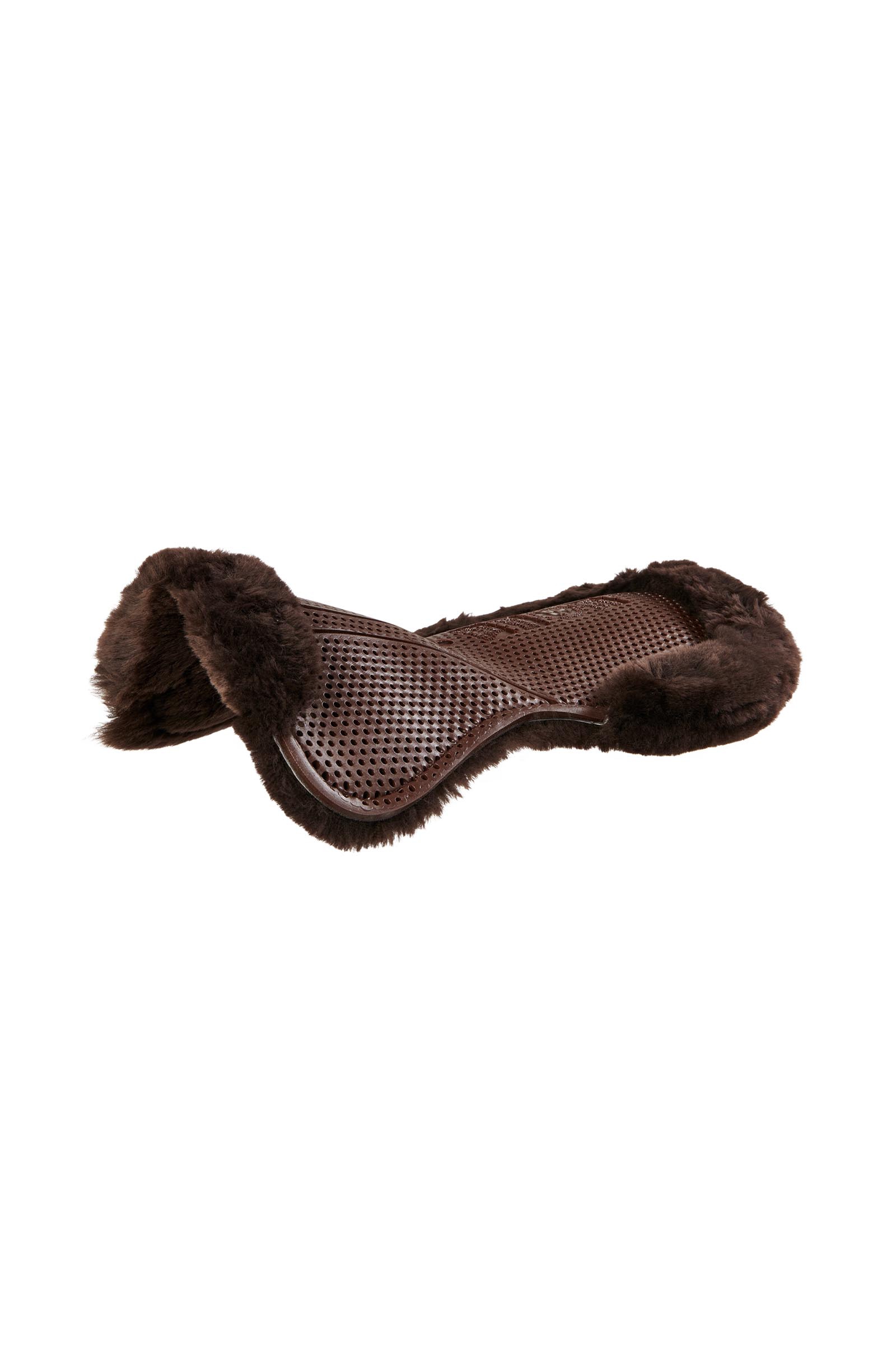Brown/Brown Acavallo Gel Pad Antislip Classic met Schapenvacht Plat