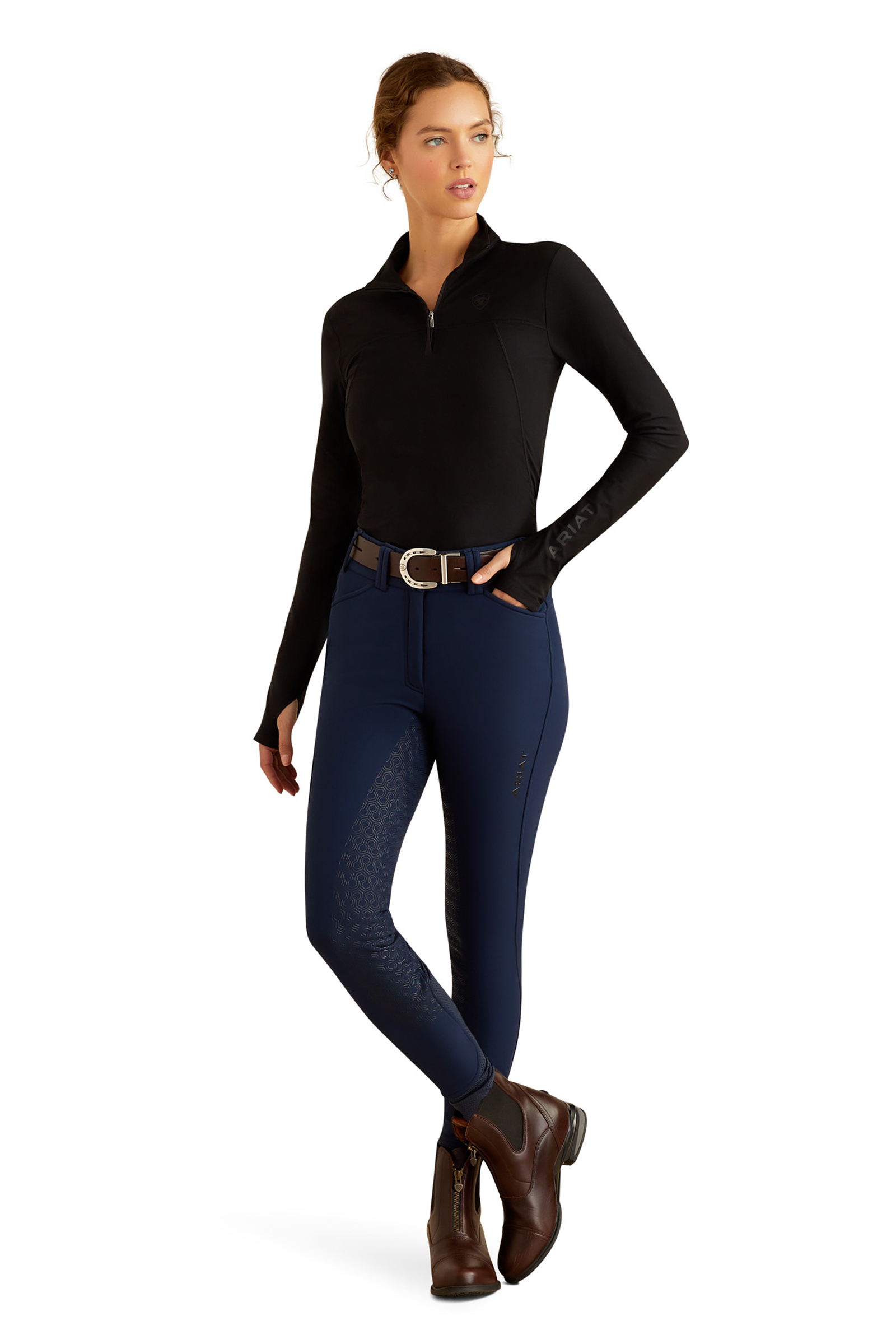 Black Ariat Lowell 3.0 Women´s 1/4 Zip Baselayer Shirt